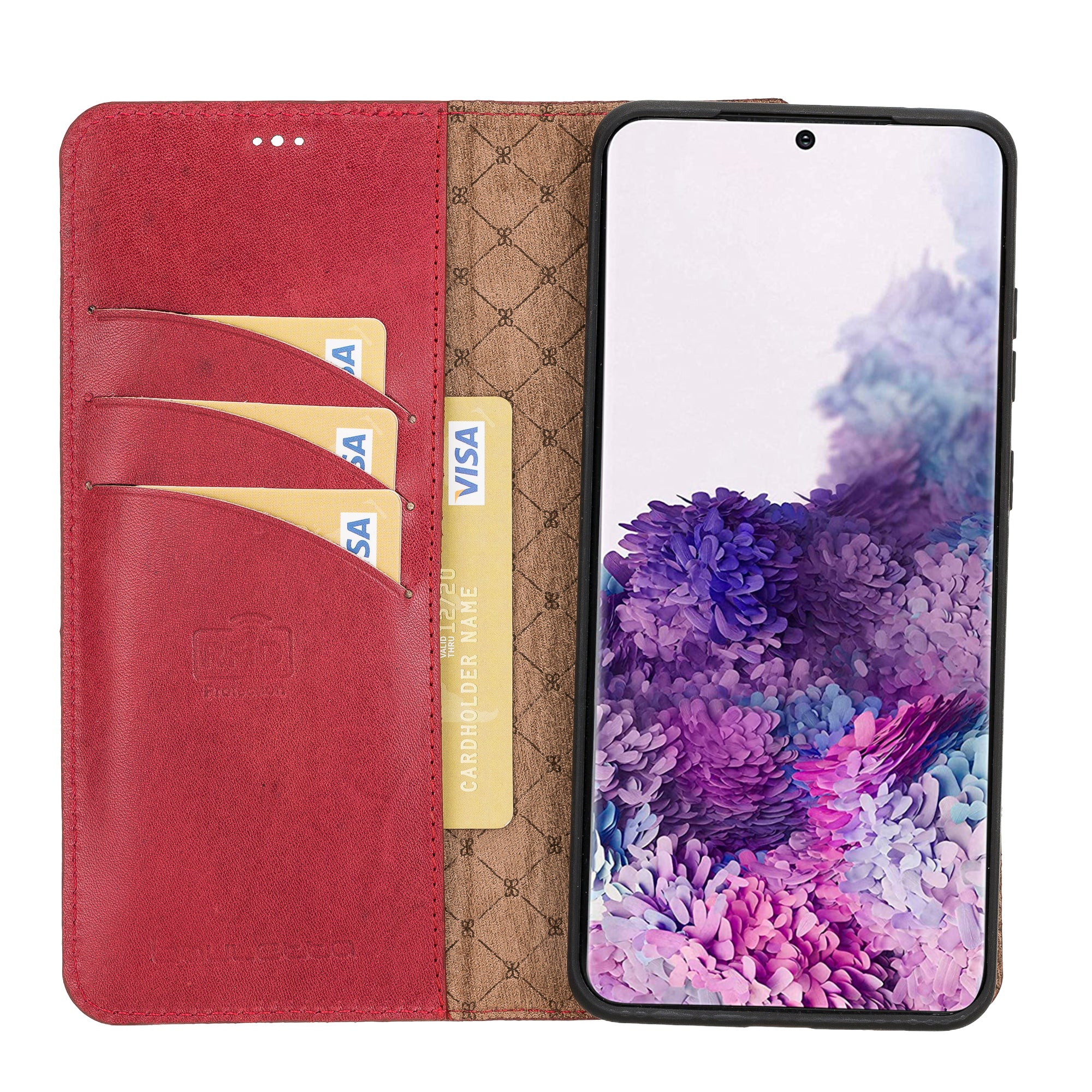 Étui portefeuille en cuir pour Samsung Galaxy S20