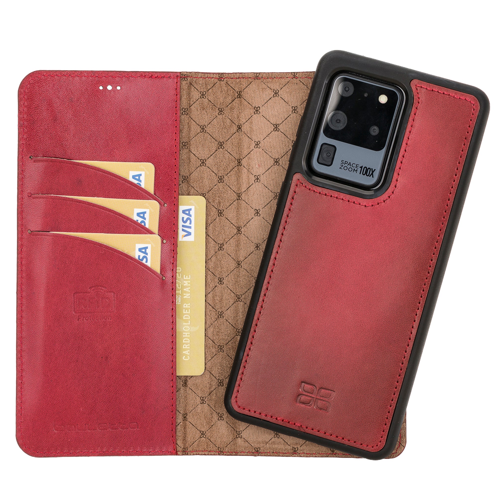 Étui portefeuille en cuir pour Samsung Galaxy S20