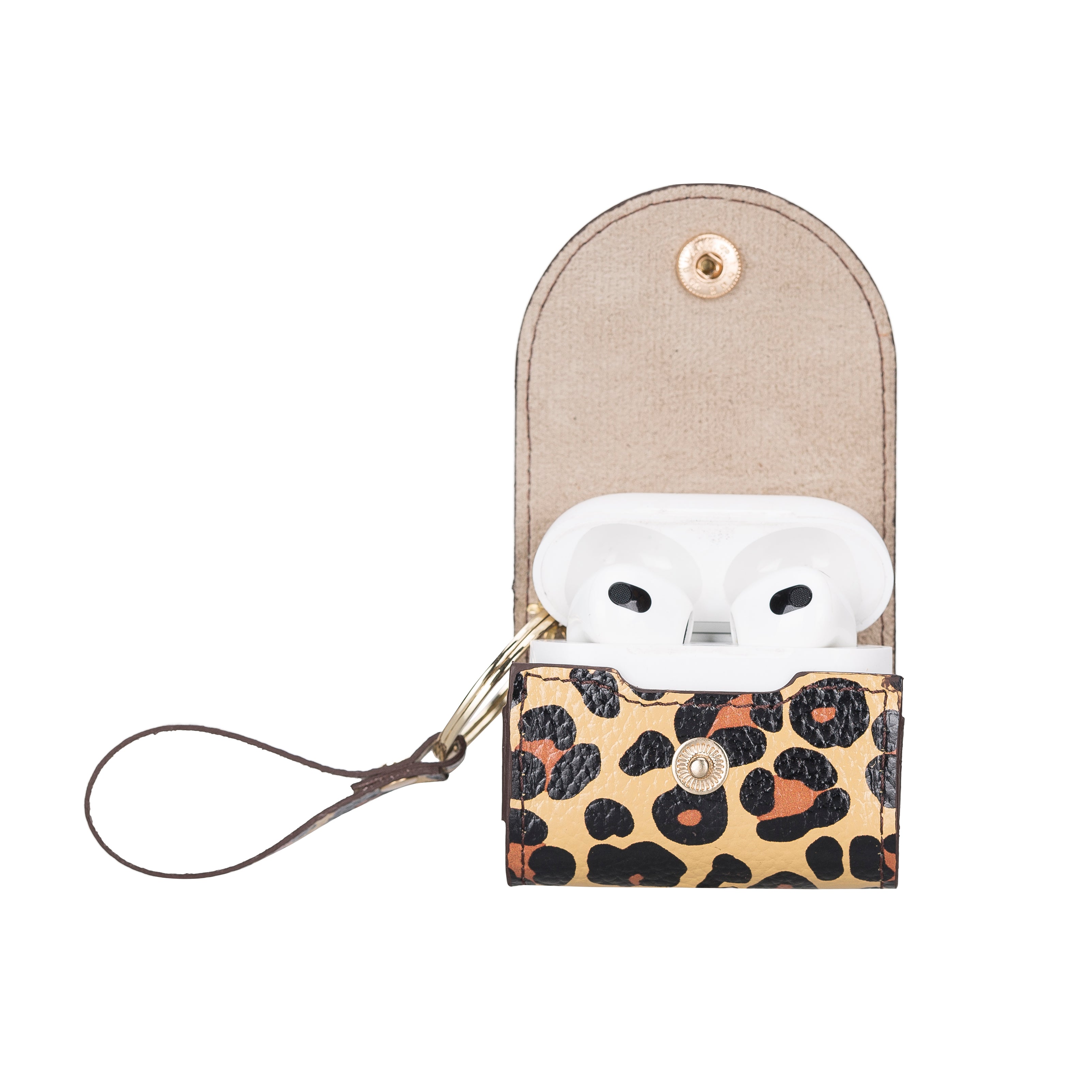 Mai Snap AirPods 3 and AirPods 4 Leather Case with Hook