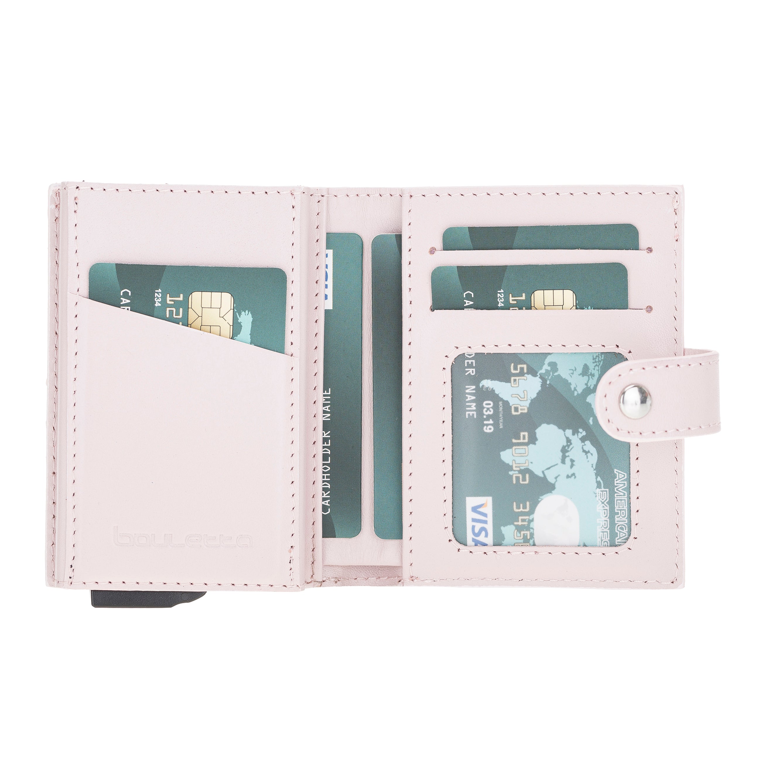 Palermo Genuine Leather Zip Mechanical Card Holder