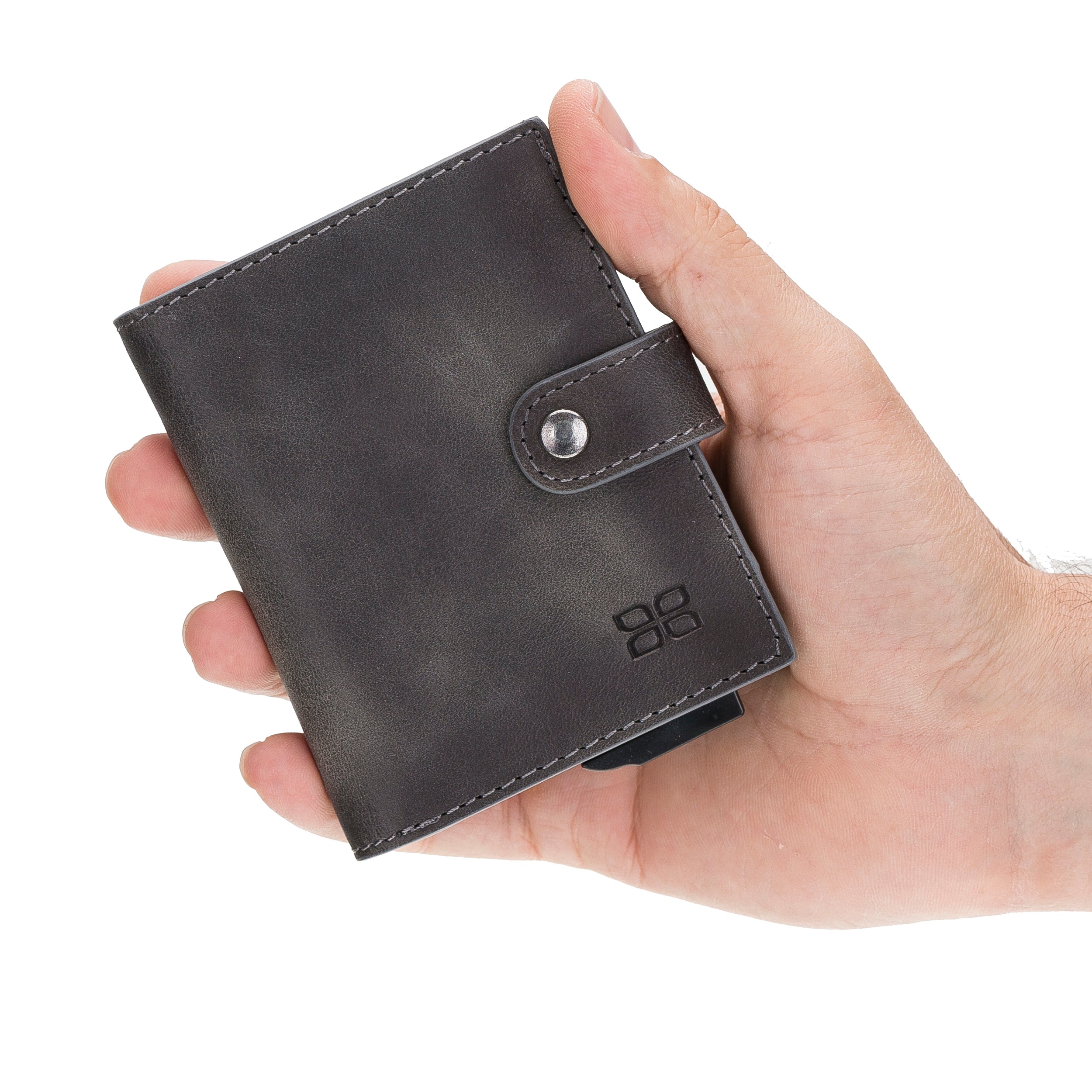 Palermo Genuine Leather Zip Mechanical Card Holder