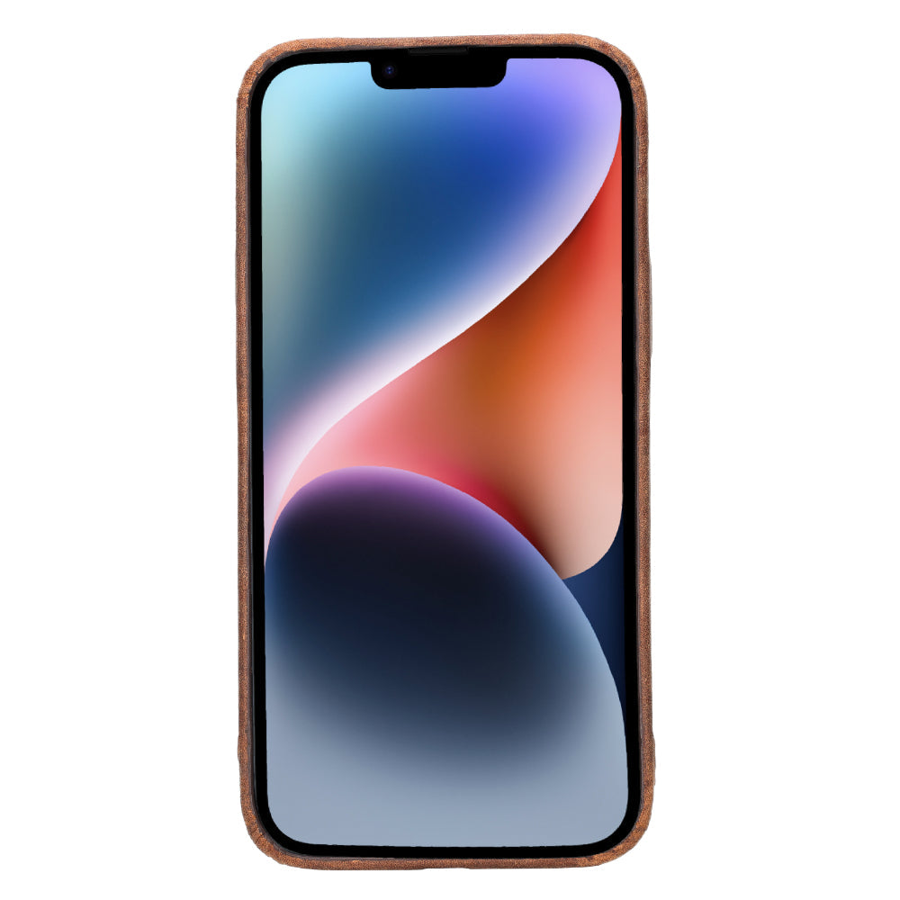 Étui en cuir Rock Cover pour iPhone 15 Plus