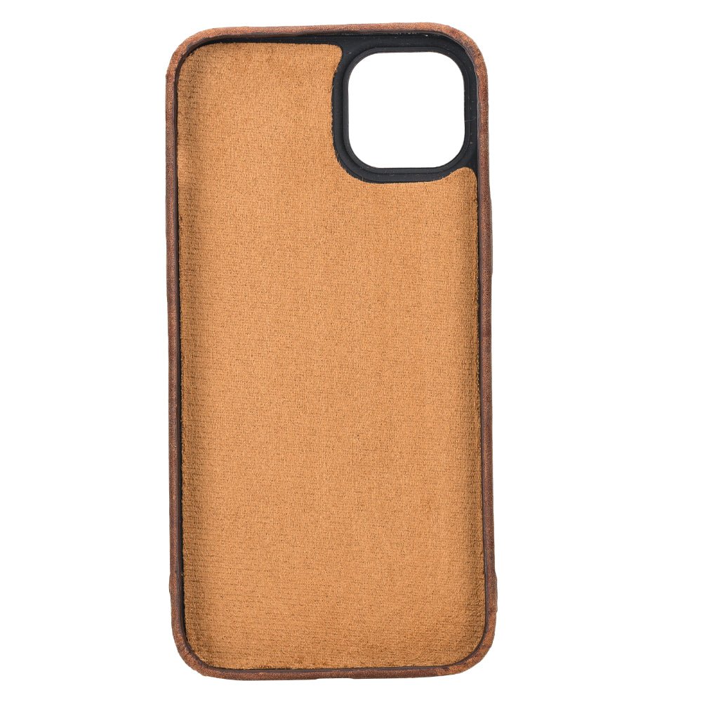 Étui en cuir Rock Cover pour iPhone 15 Plus