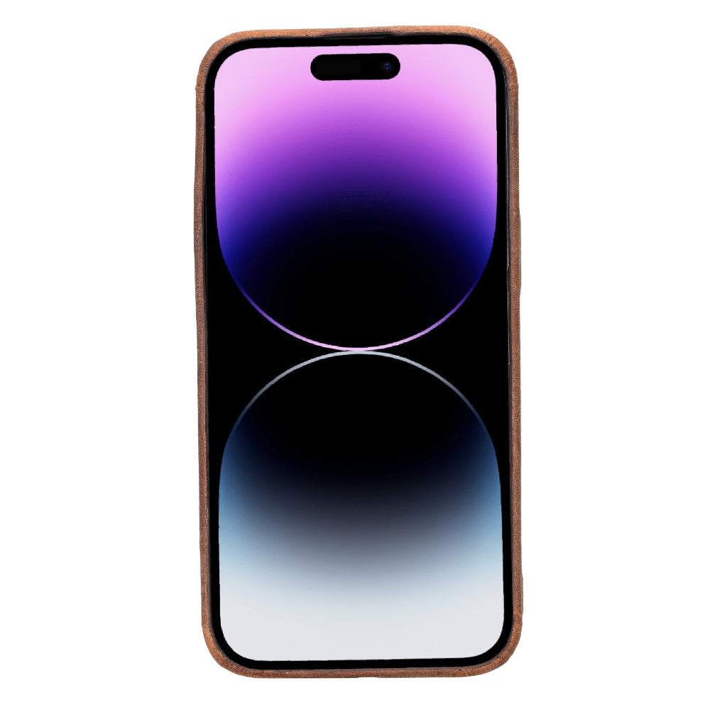 Étui en cuir Rock Cover pour iPhone 15 Pro Max