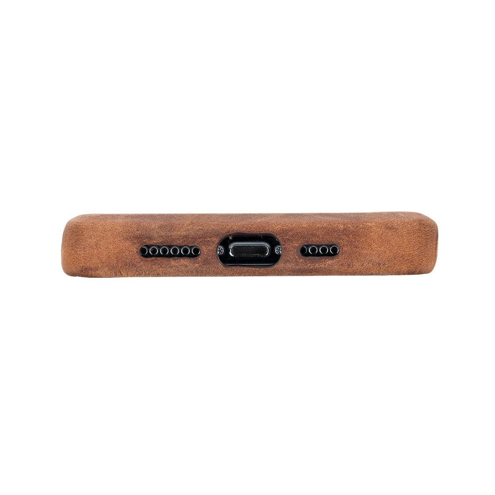 Étui en cuir Rock Cover pour iPhone 15 Pro Max