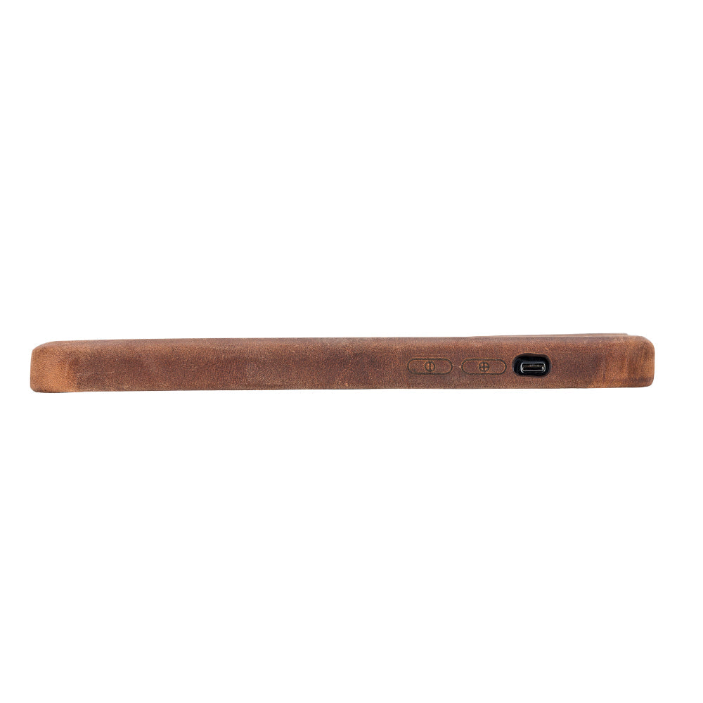 Étui en cuir Rock Cover pour iPhone 15 Pro Max