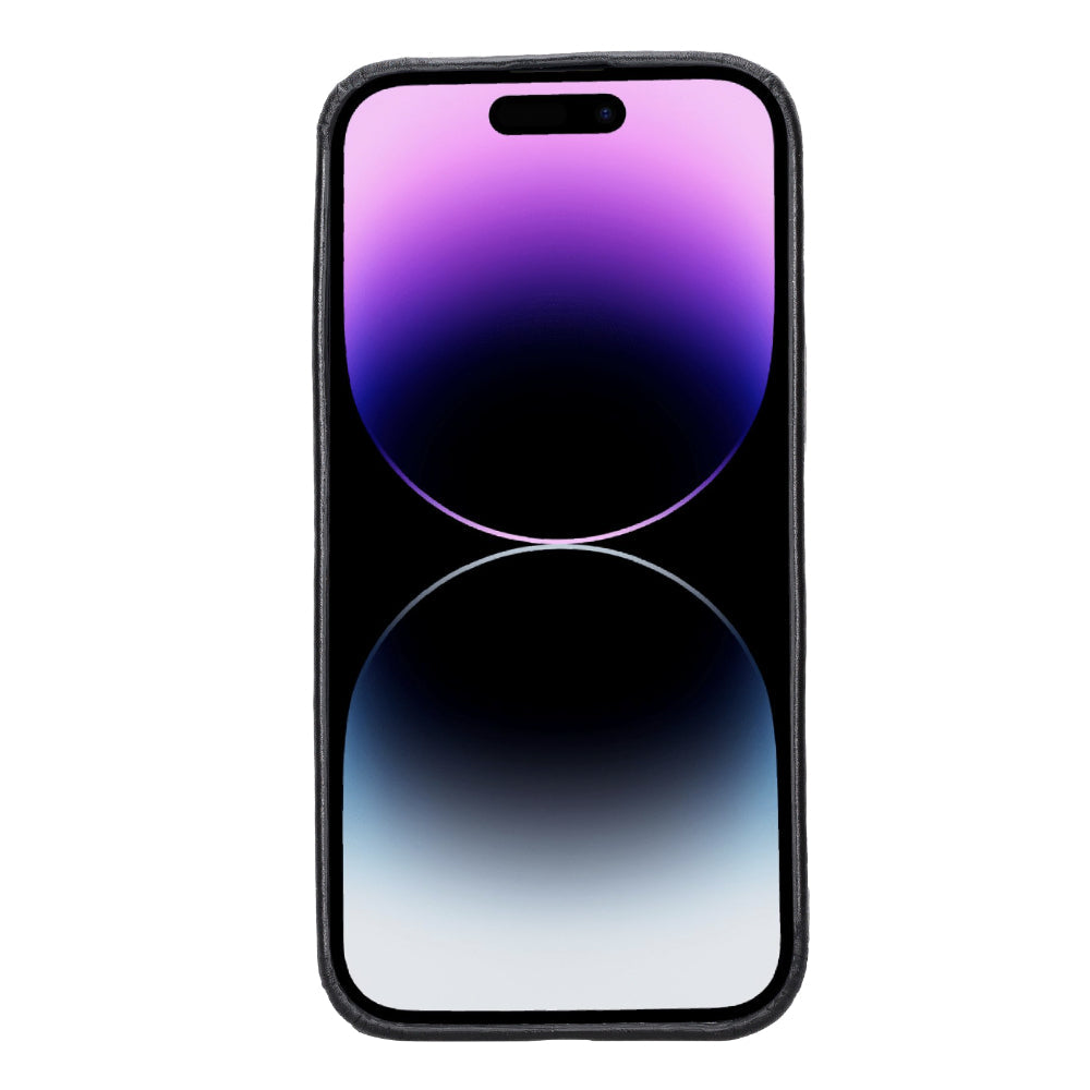 Étui en cuir Rock Cover pour iPhone 15 Pro