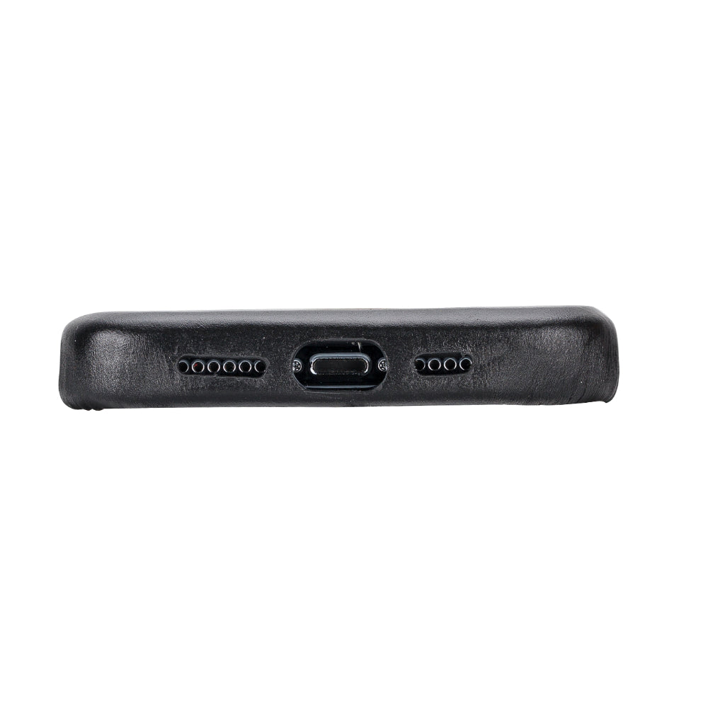 Étui en cuir Rock Cover pour iPhone 15 Pro