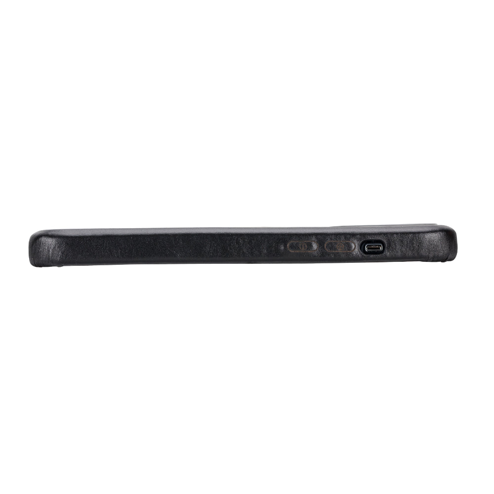Étui en cuir Rock Cover pour iPhone 15 Pro