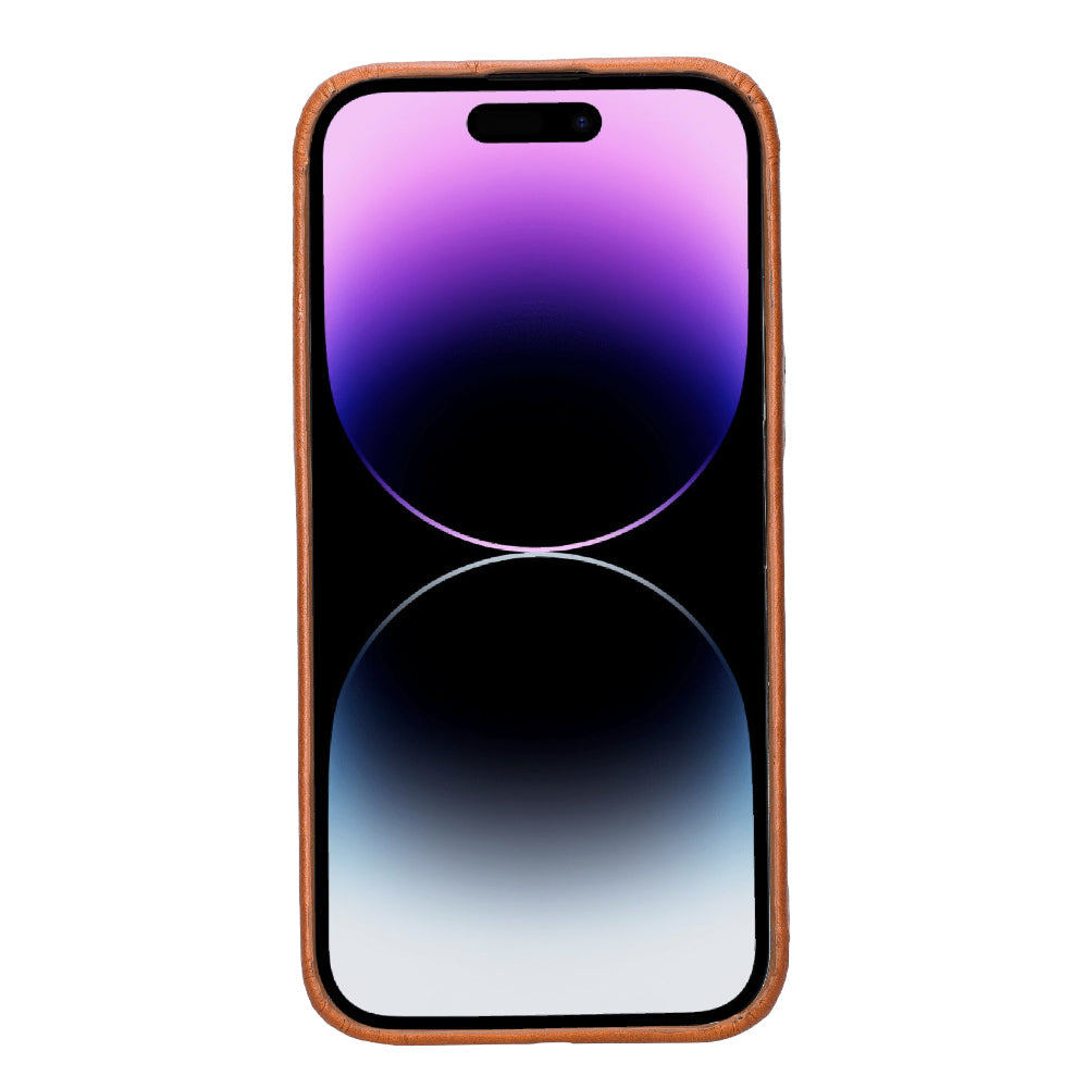 Étui en cuir Rock Cover pour iPhone 15 Pro Max