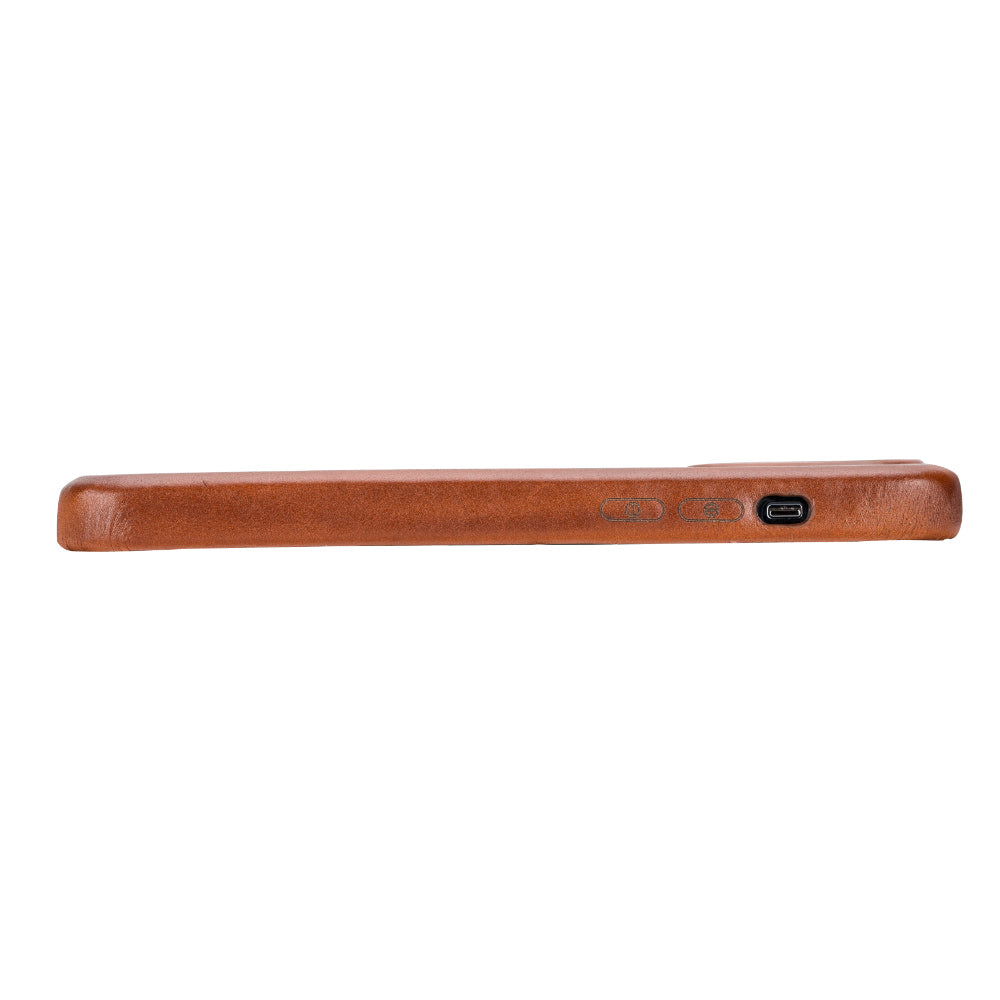 Étui en cuir Rock Cover pour iPhone 15 Pro Max