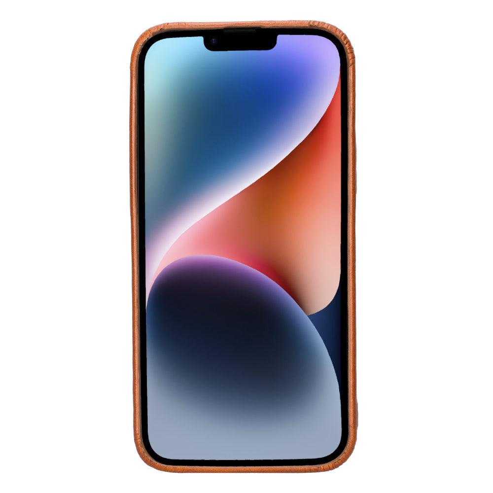 Étui en cuir Rock Cover pour iPhone 15 Plus