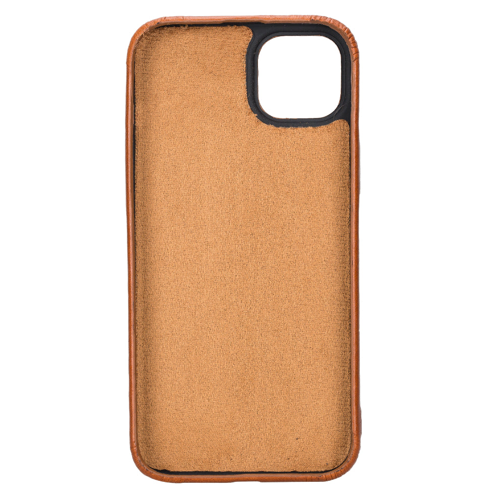 Étui en cuir Rock Cover pour iPhone 15 Plus