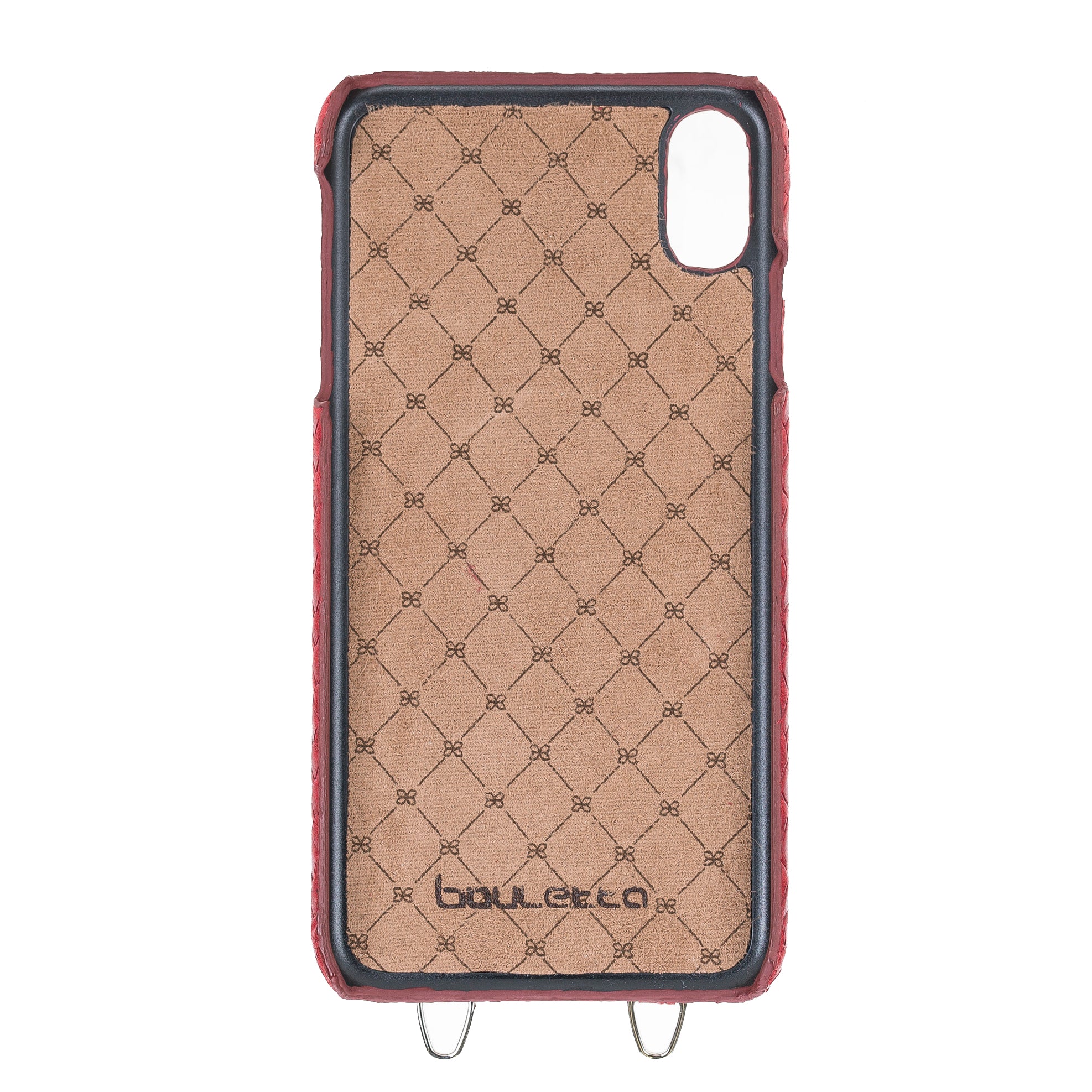 iPhone X Series Genuine Leather Flex Cover Card Holder Back Cover with Hand Strap