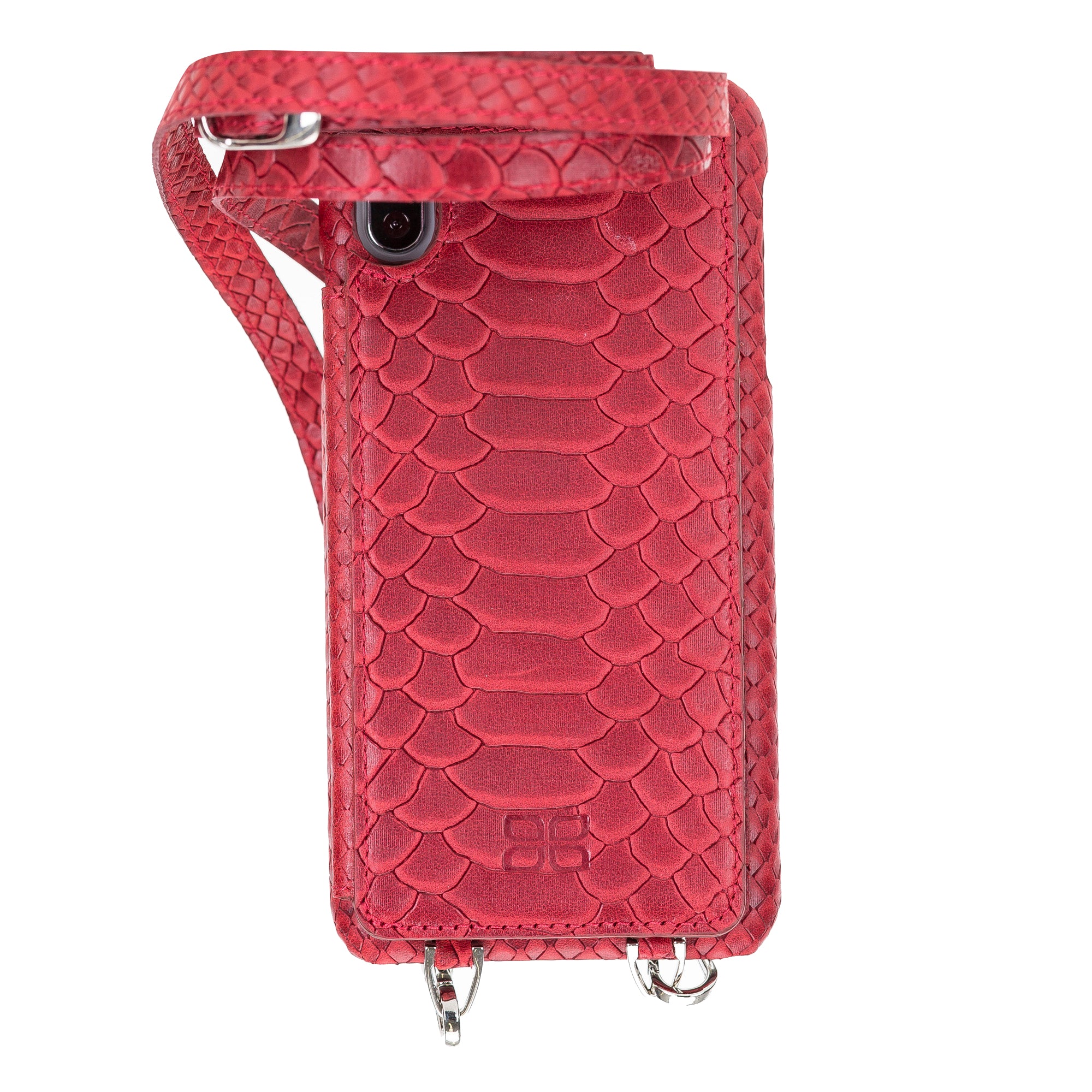 iPhone X Series Genuine Leather Flex Cover Card Holder Back Cover with Hand Strap