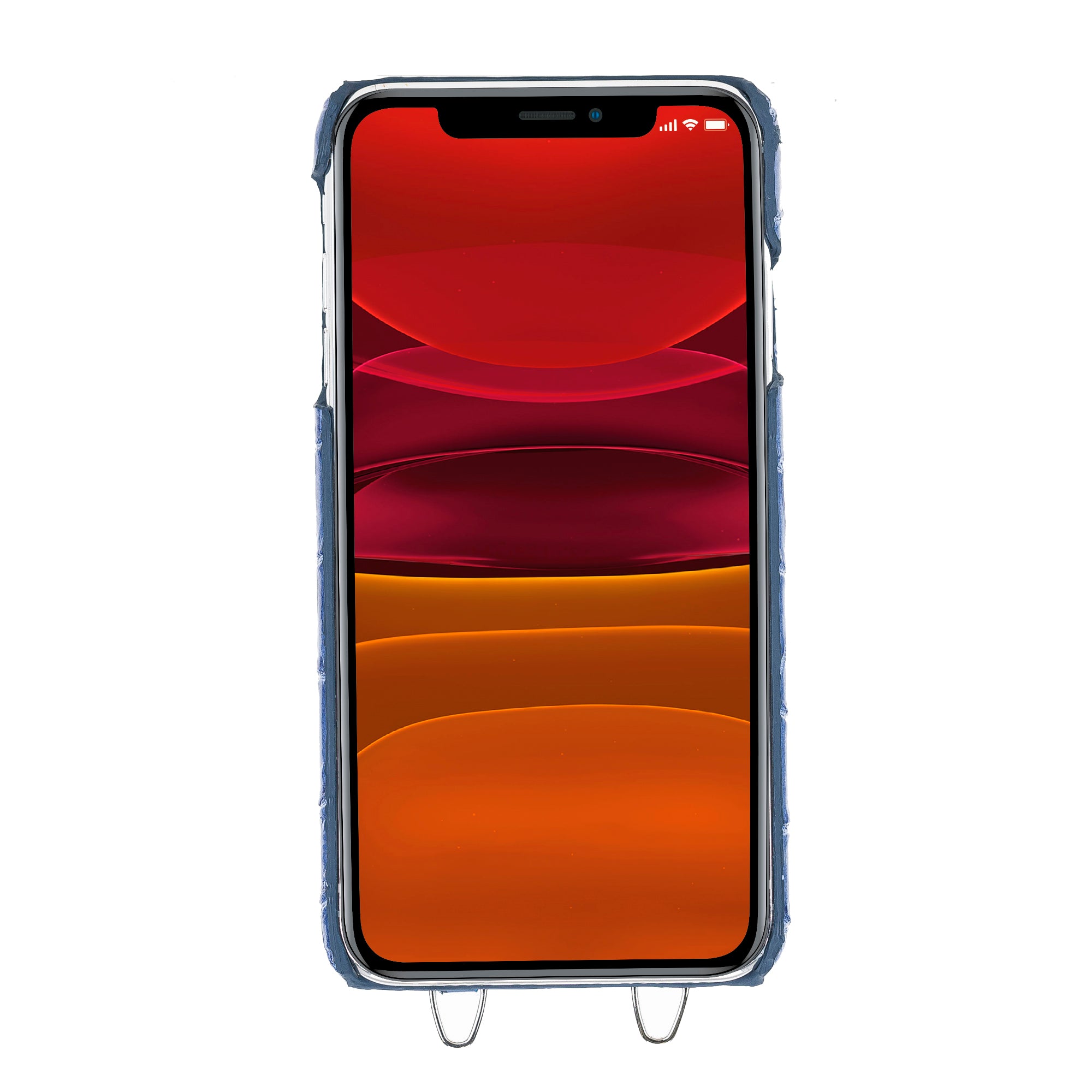 iPhone X Series Genuine Leather Flex Cover Card Holder Back Cover with Hand Strap