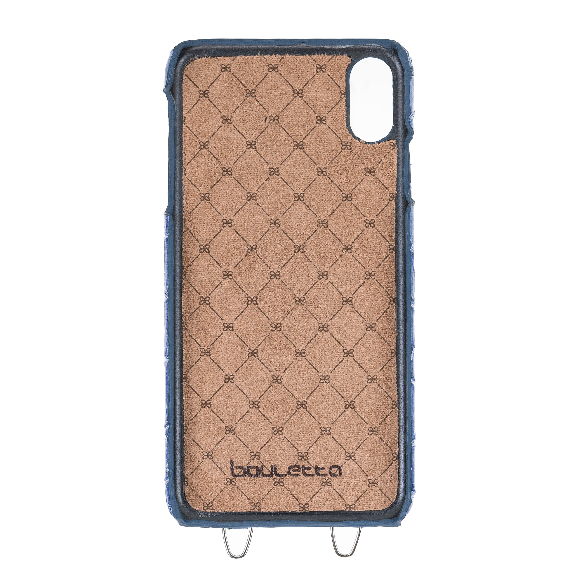 iPhone X Series Genuine Leather Flex Cover Card Holder Back Cover with Hand Strap