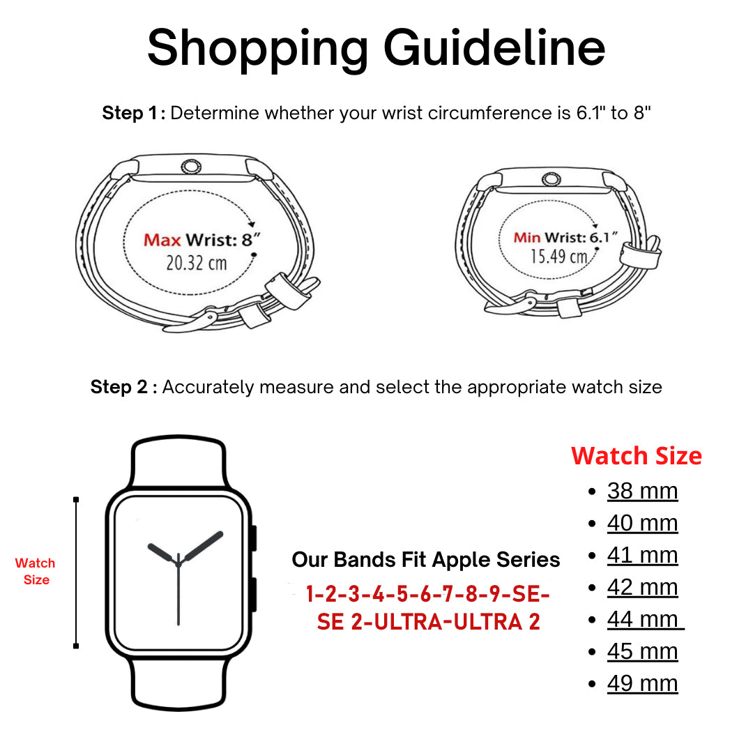 Bracelet Mona en cuir pour Apple Watch