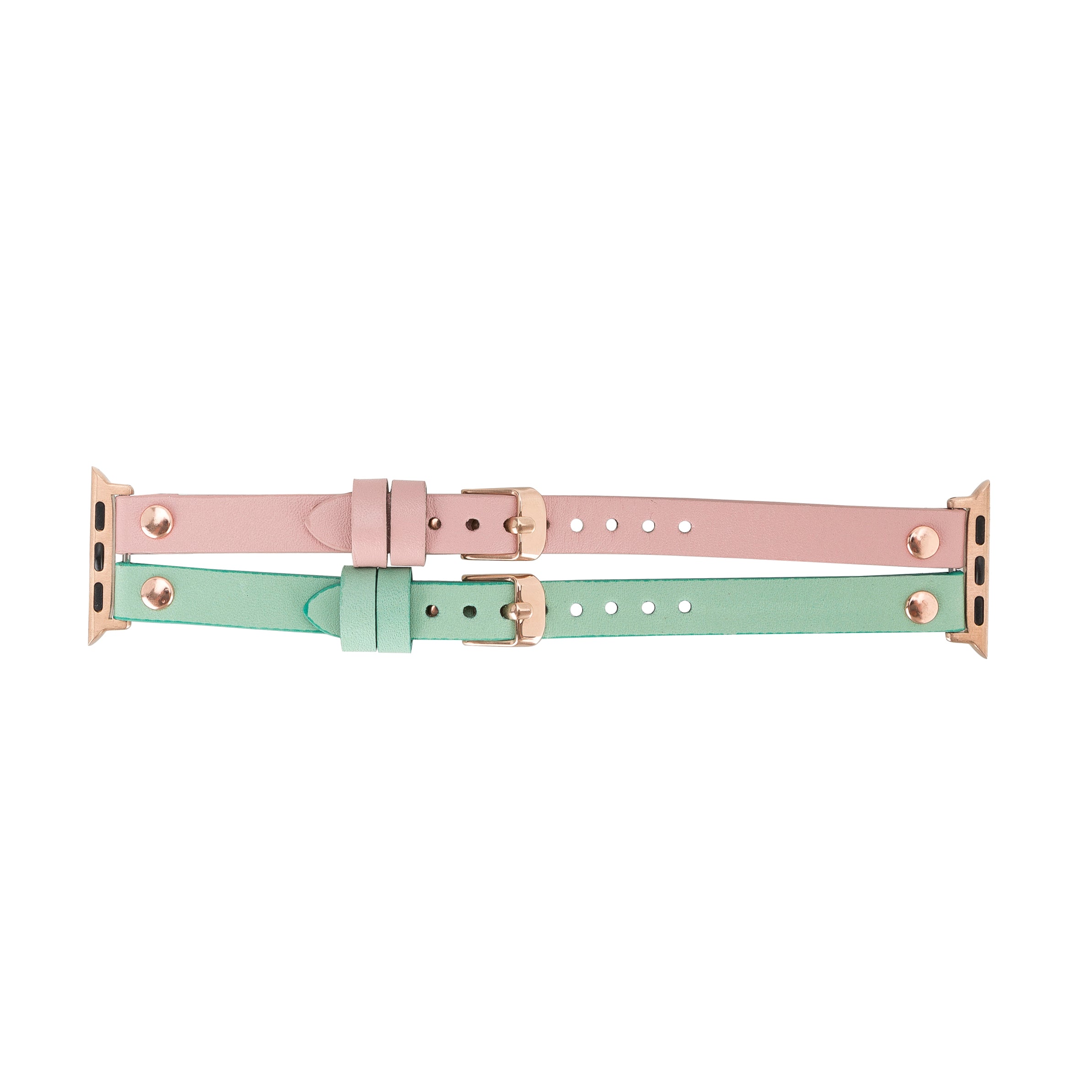 Pink Mint Apple iWatch Genuine Leather Watch Band