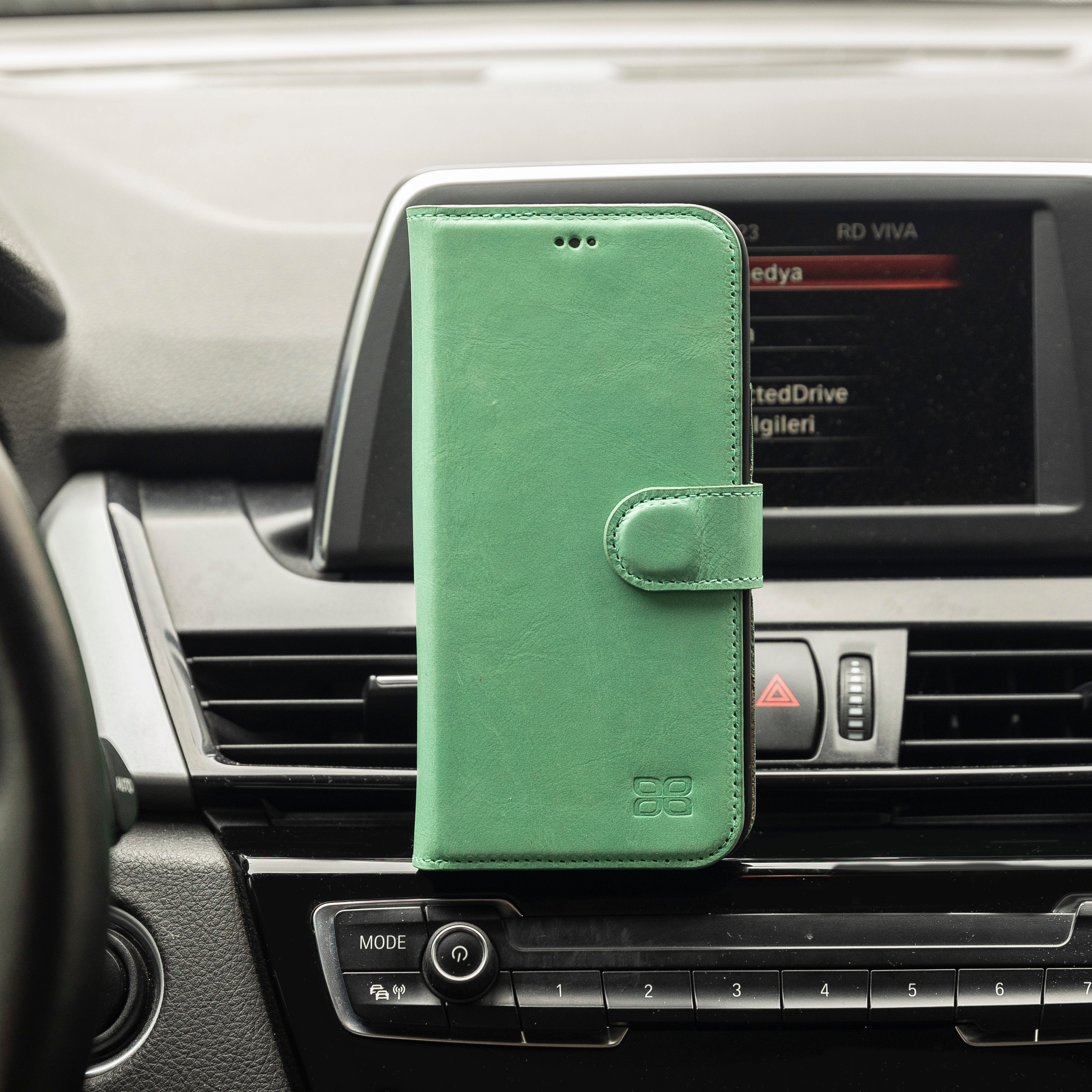 Étui portefeuille détachable en cuir véritable pour iPhone 13