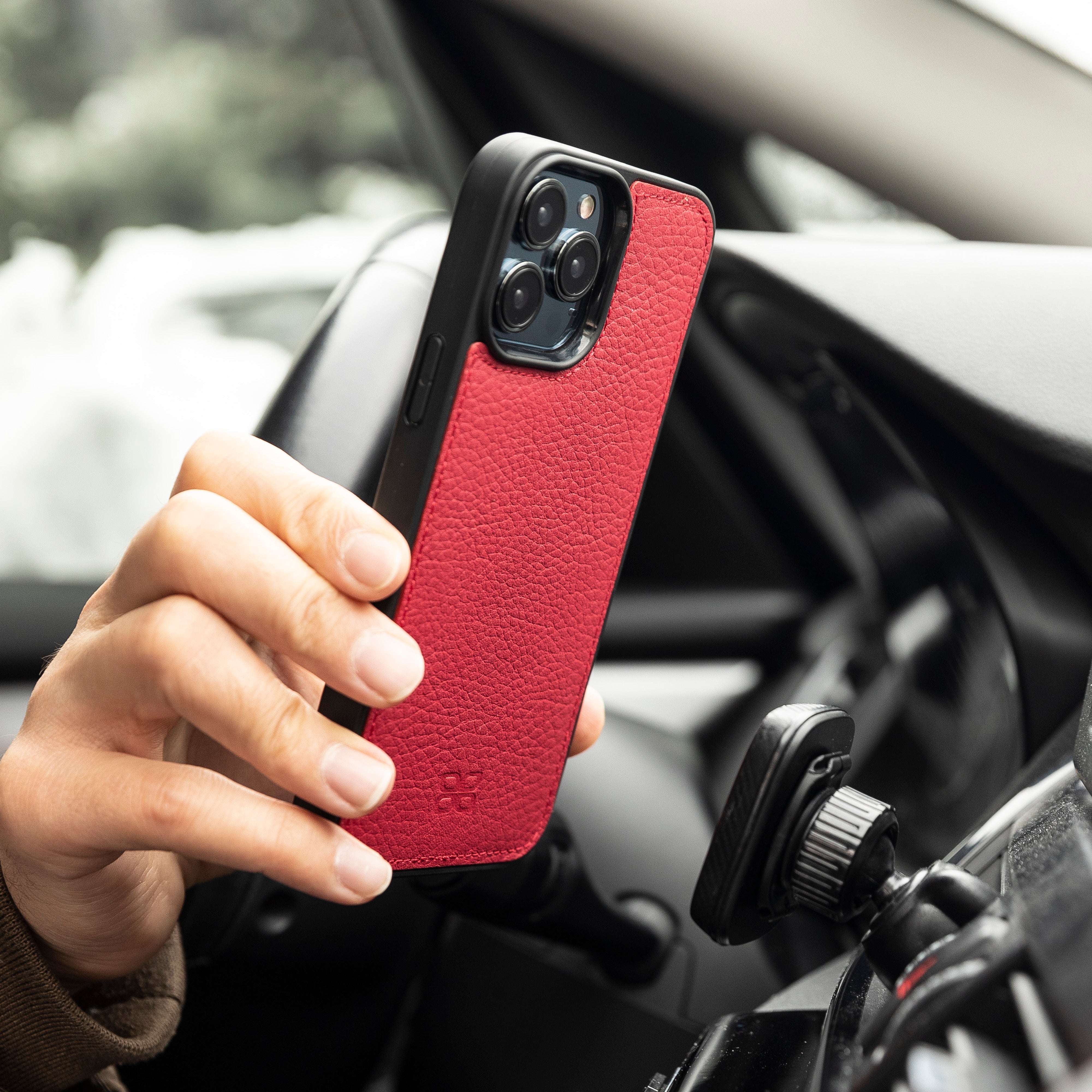 Étui portefeuille détachable en cuir véritable pour iPhone 13