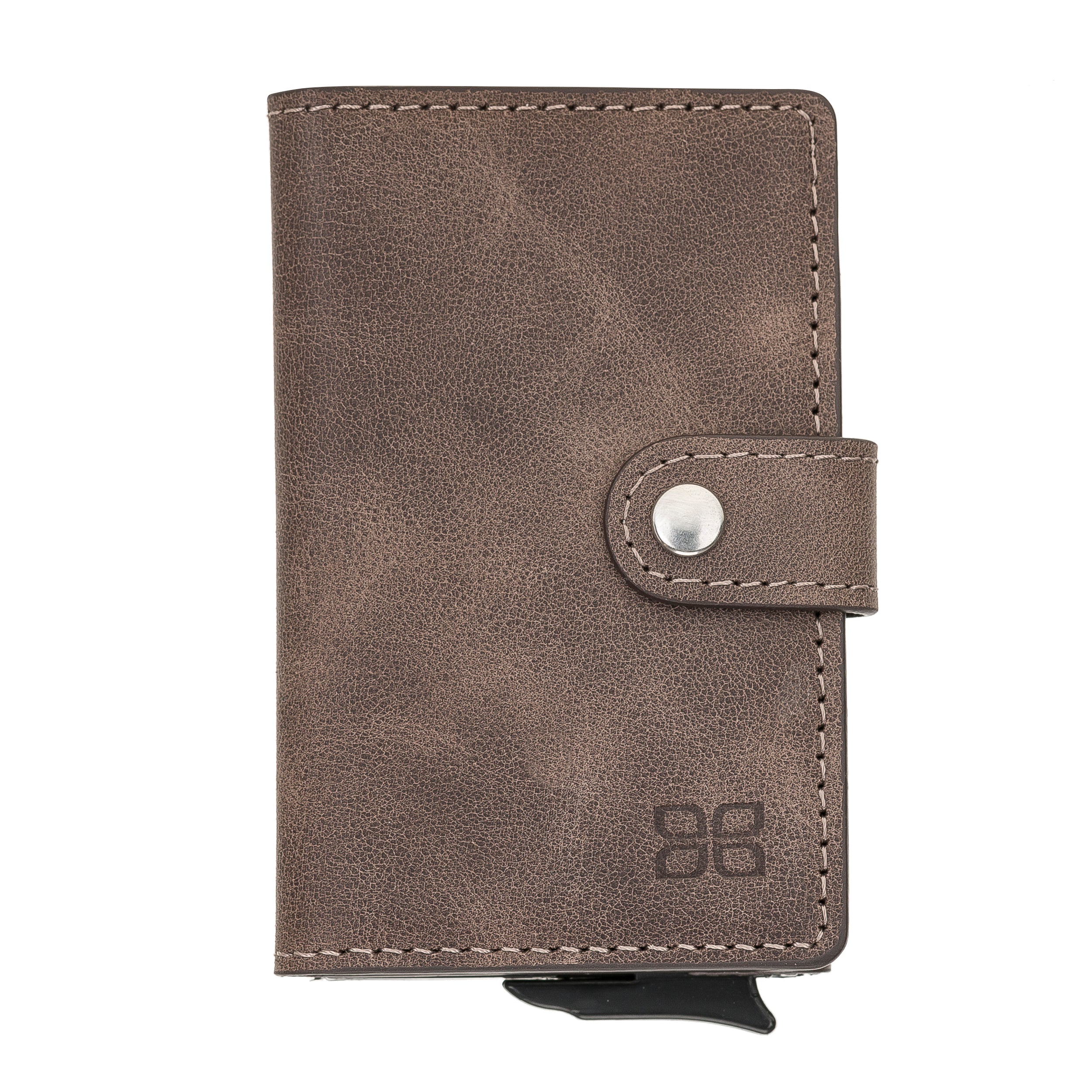 Terry Leather Coin Mechanical Card Holder