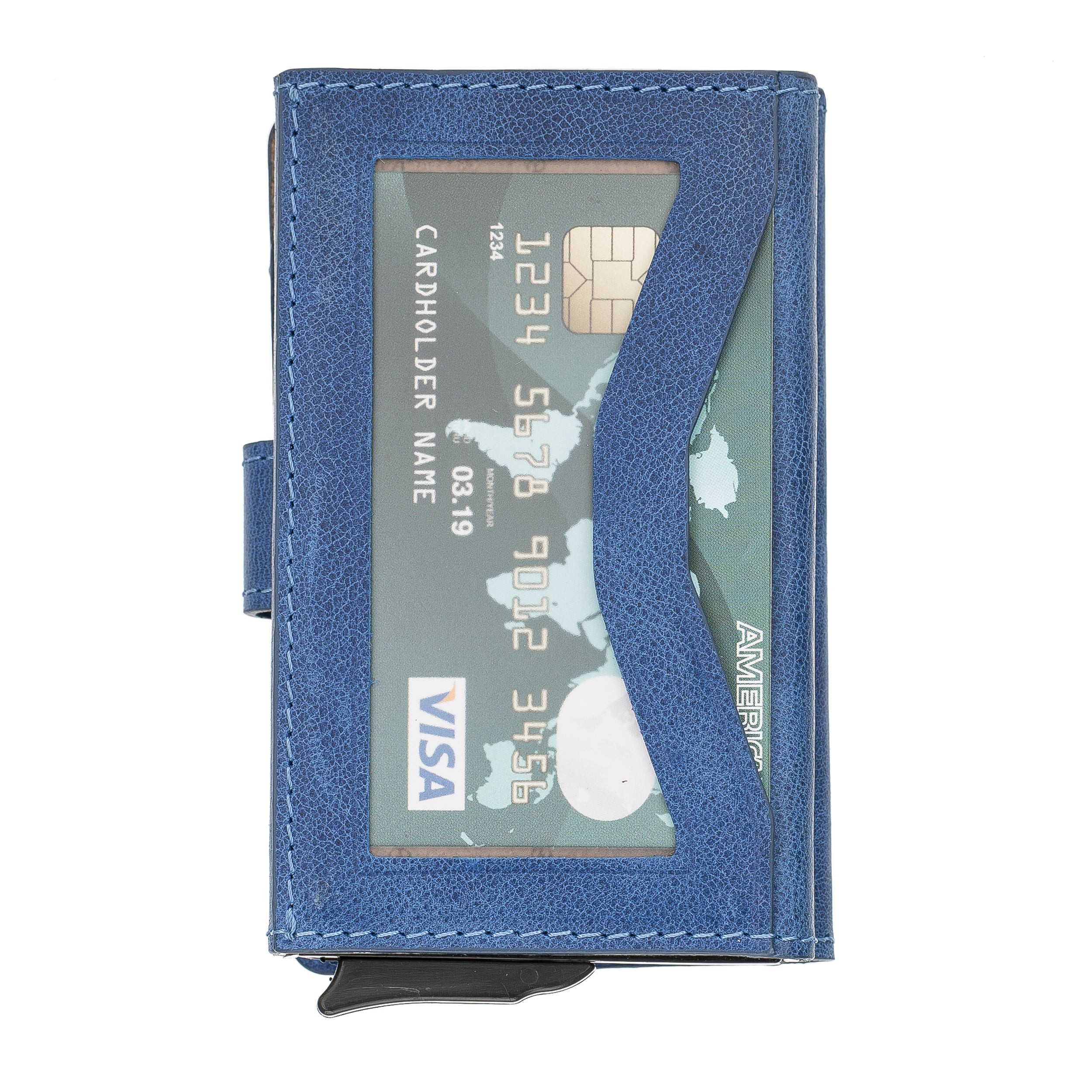 Terry Leather Coin Mechanical Card Holder