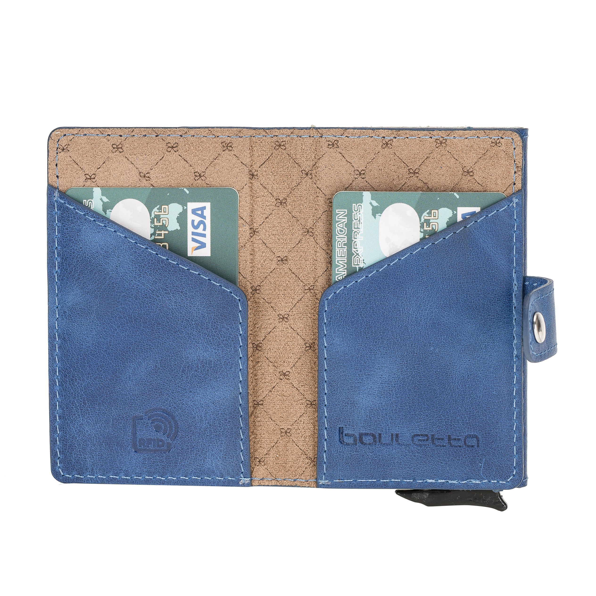 Terry Leather Coin Mechanical Card Holder
