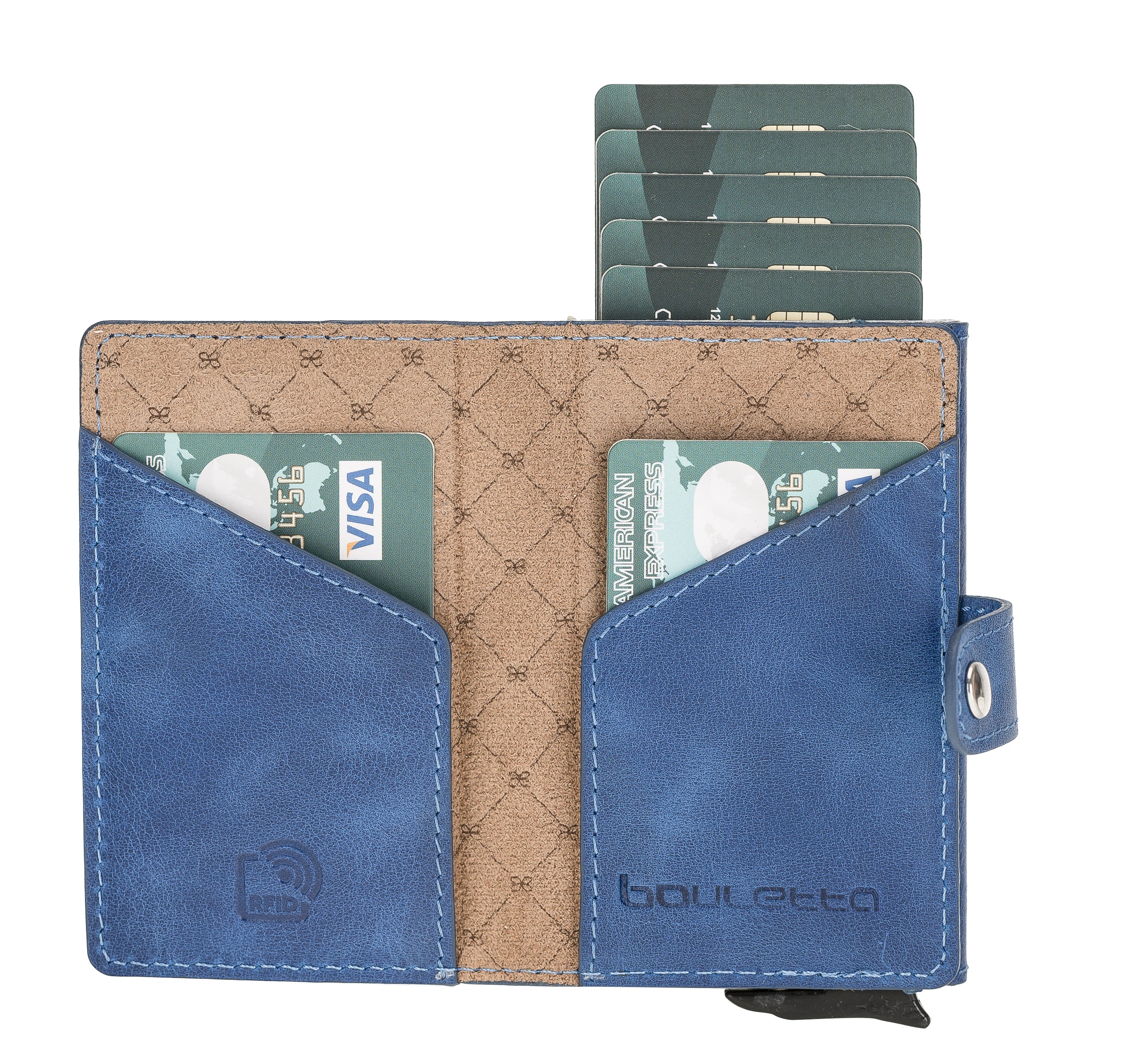Terry Leather Coin Mechanical Card Holder