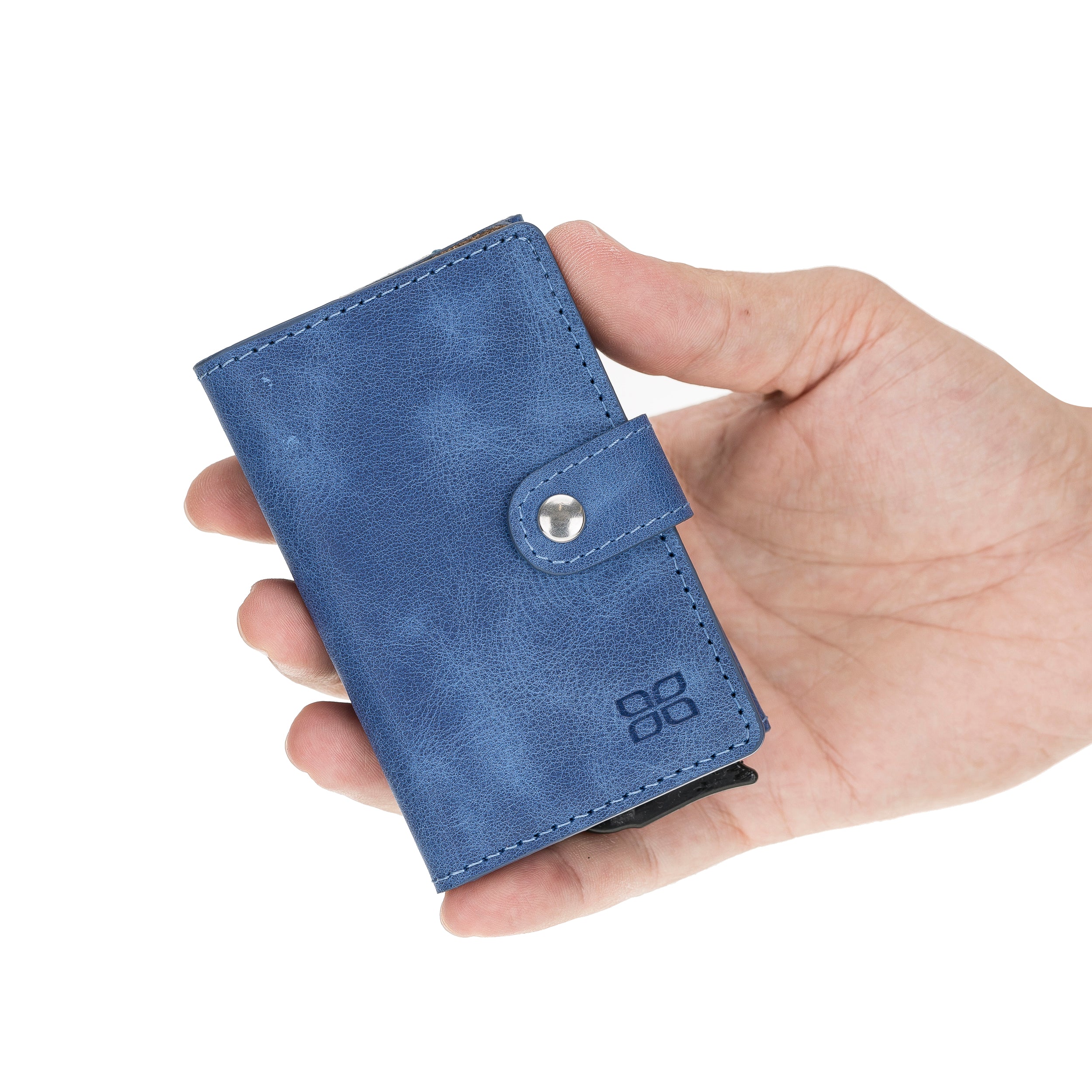 Terry Leather Coin Mechanical Card Holder