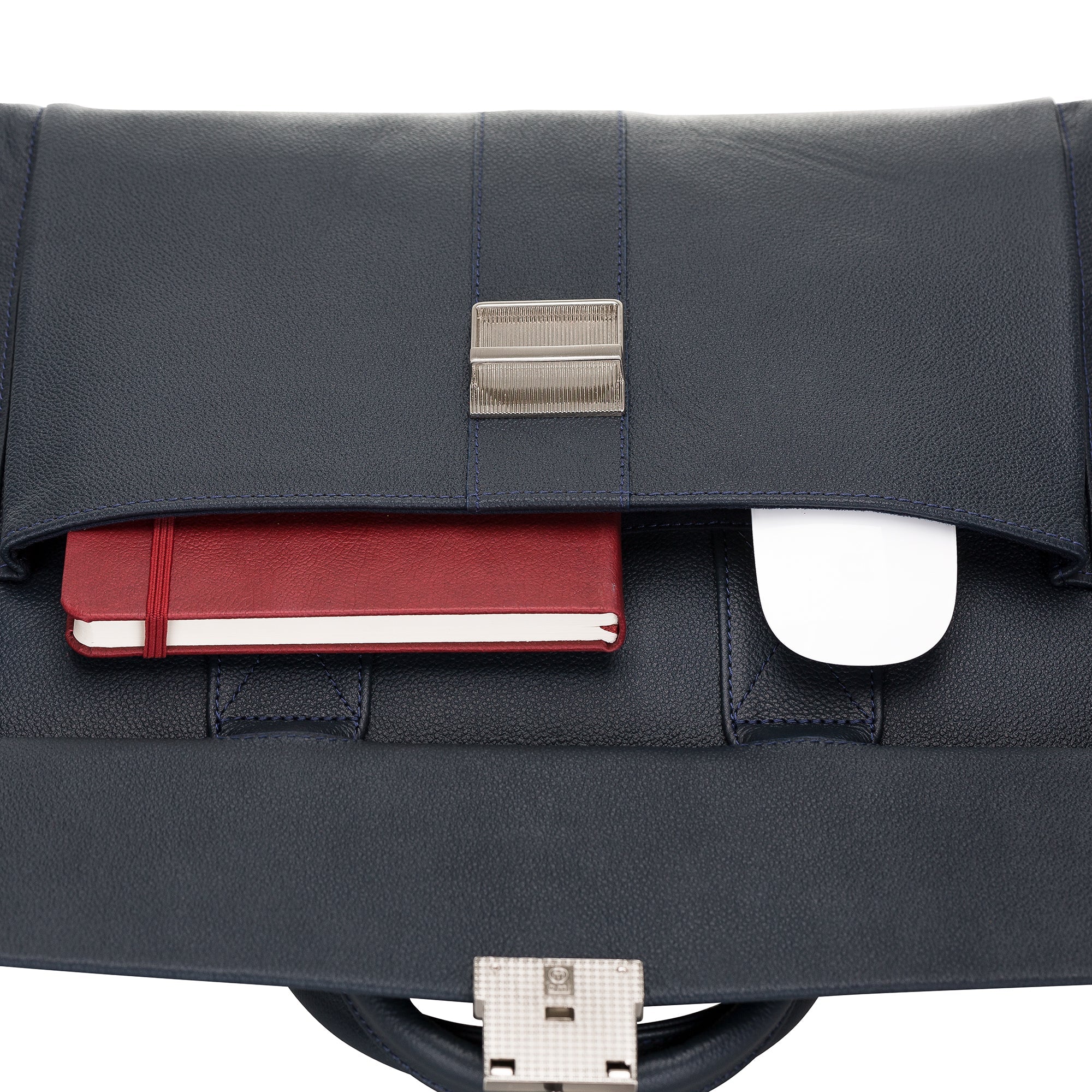 Wizard 14" Genuine Leather Business Briefcase / Laptop Case