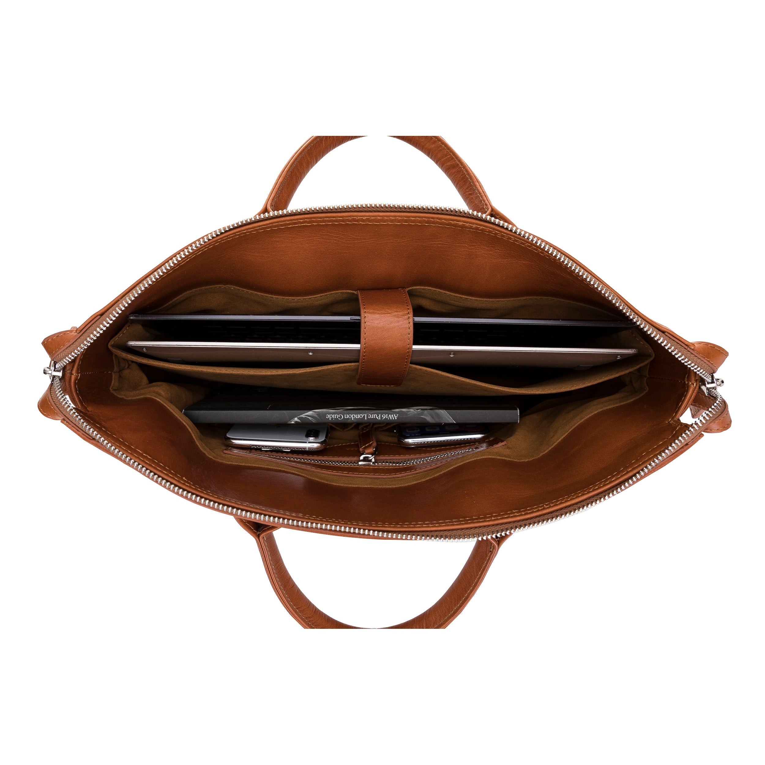 Wizard 14" Genuine Leather Business Briefcase / Laptop Case