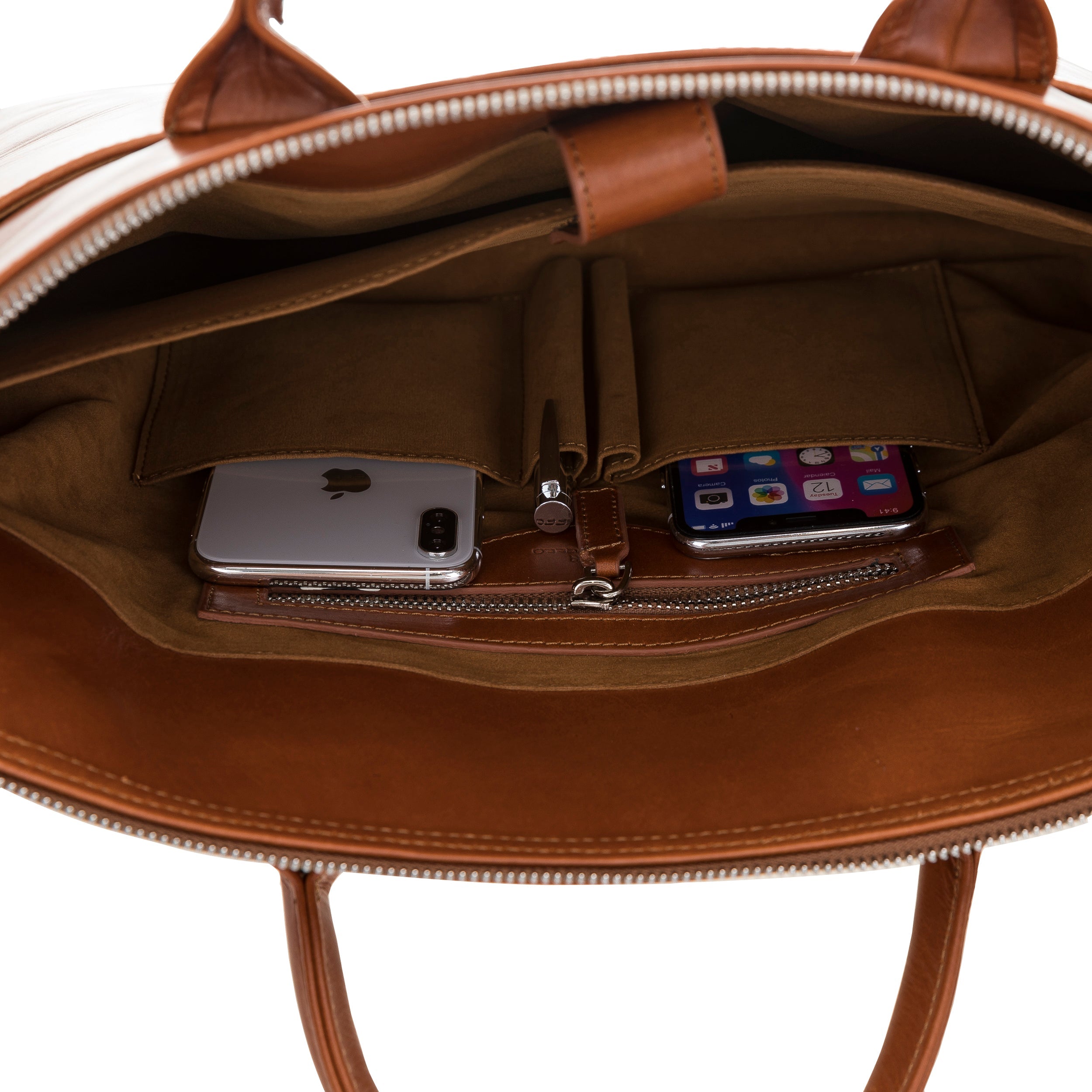 Wizard 14" Genuine Leather Business Briefcase / Laptop Case