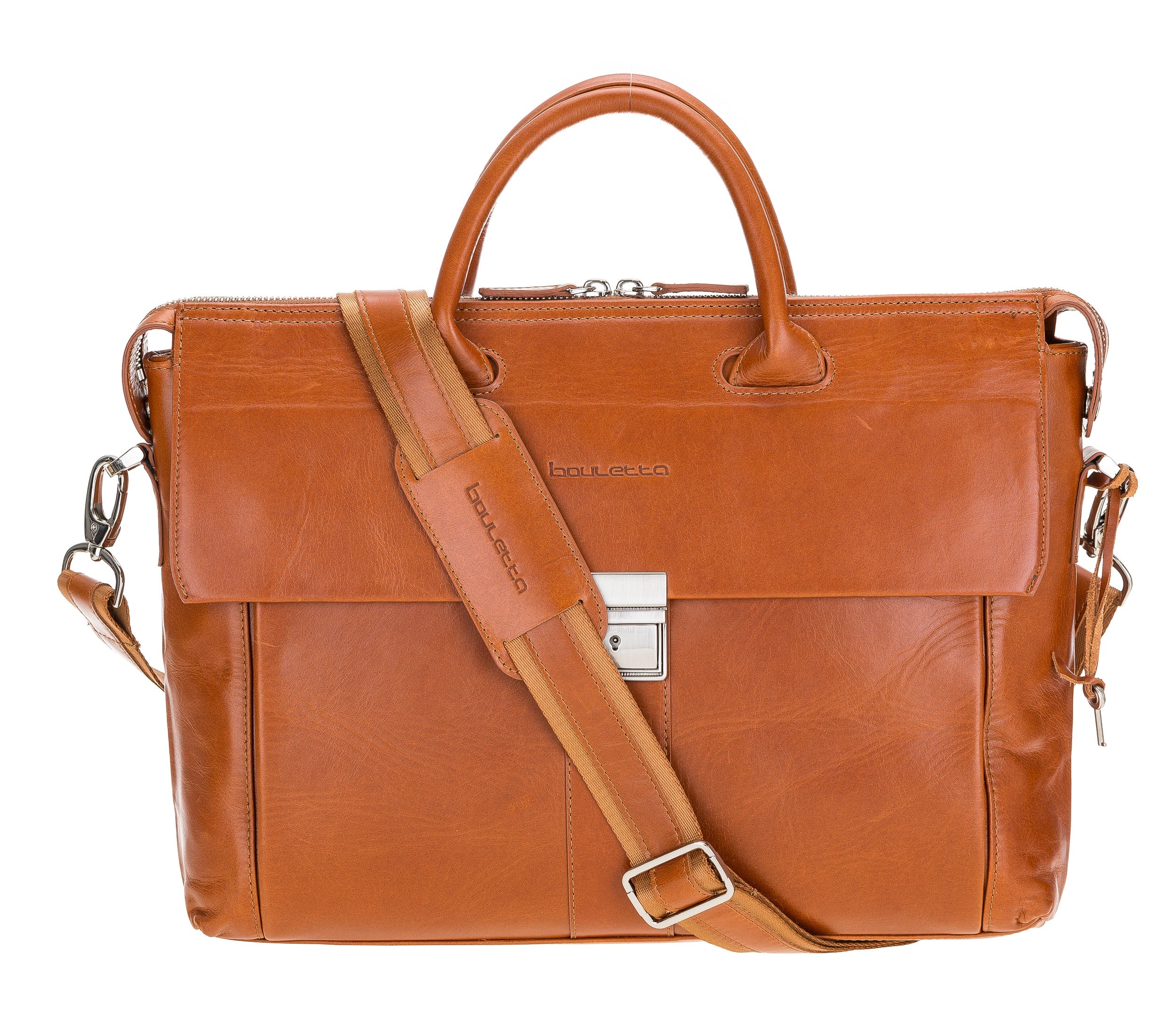 Wizard 14" Genuine Leather Business Briefcase / Laptop Case
