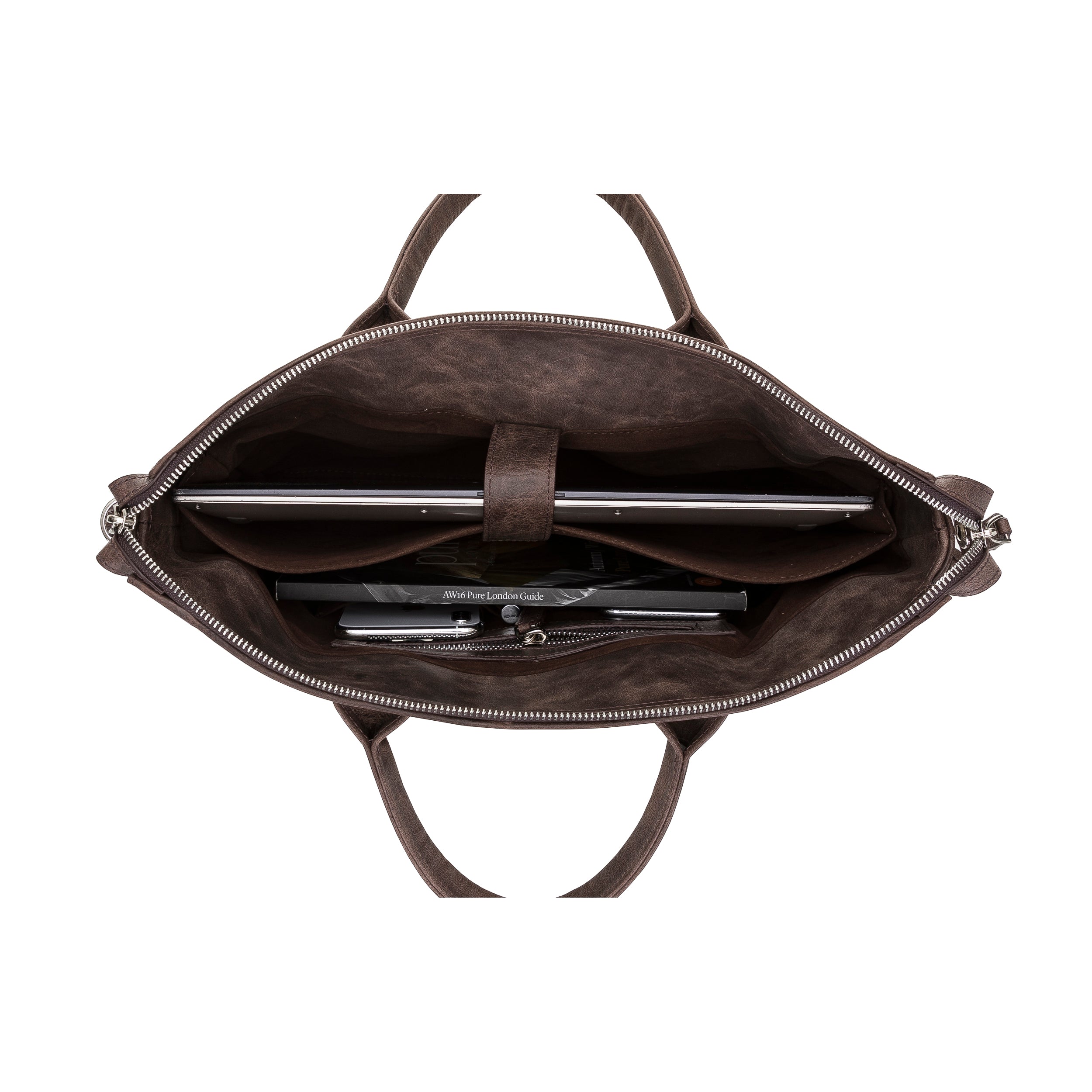 Wizard 14" Genuine Leather Business Briefcase / Laptop Case