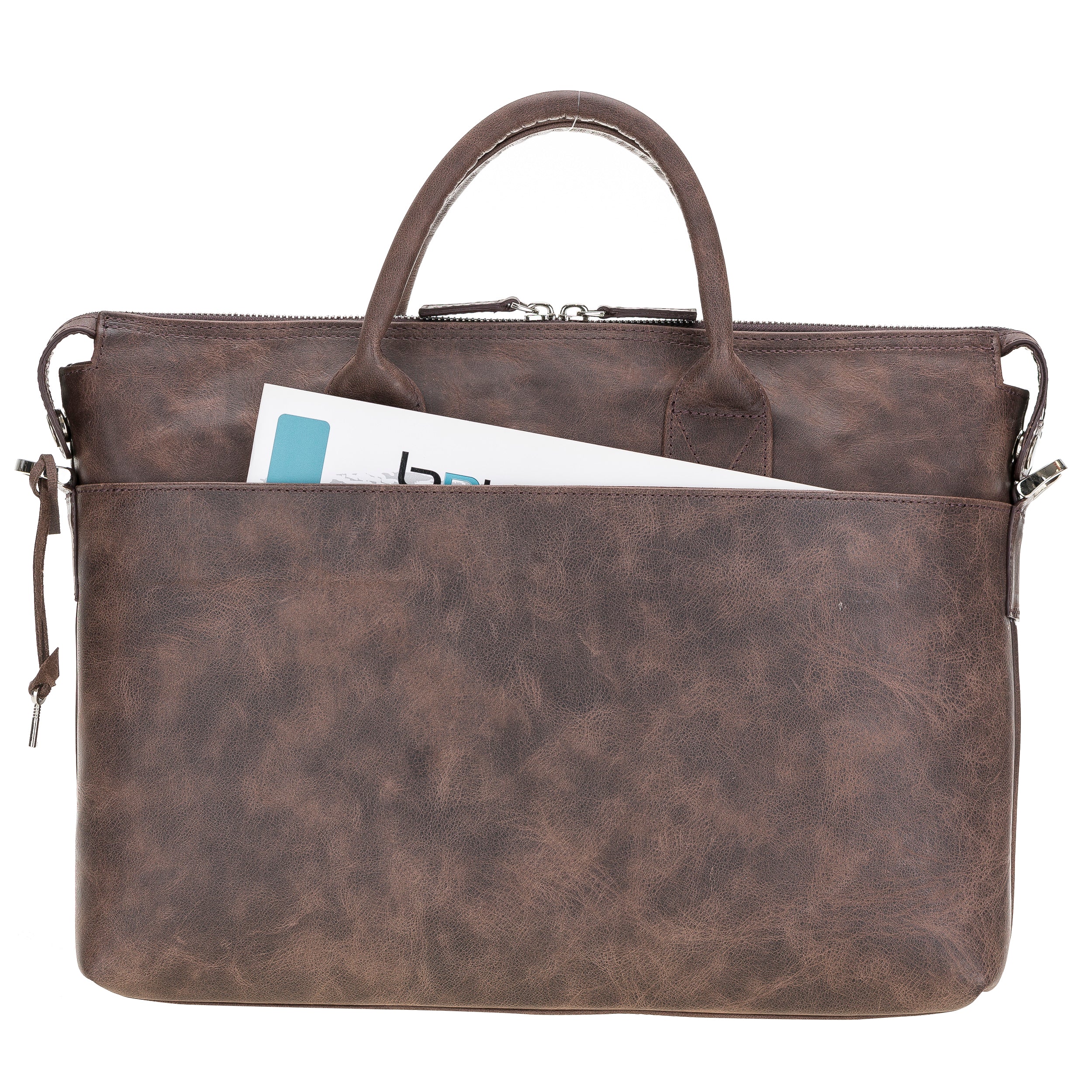 Wizard 14" Genuine Leather Business Briefcase / Laptop Case