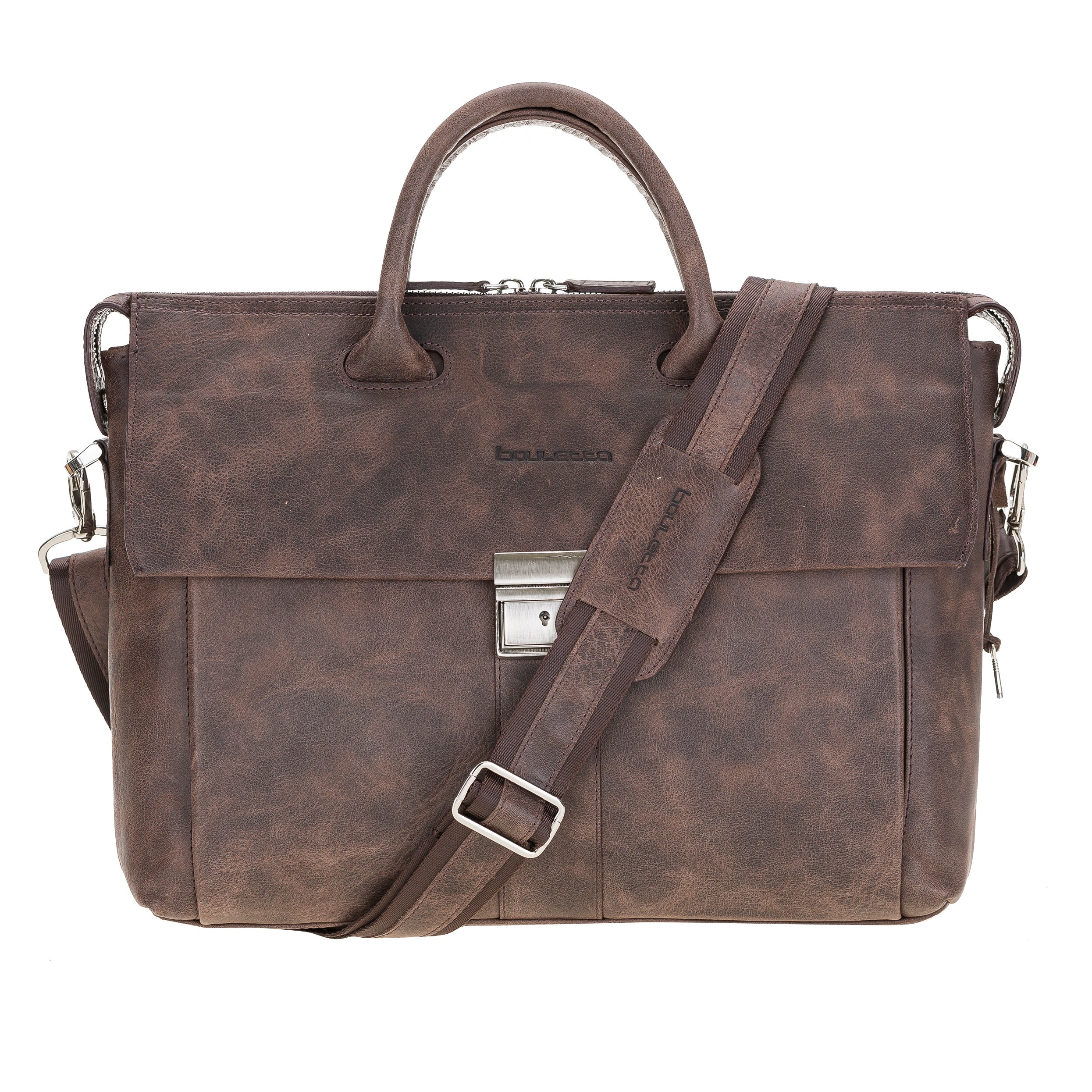 Wizard 14" Genuine Leather Business Briefcase / Laptop Case