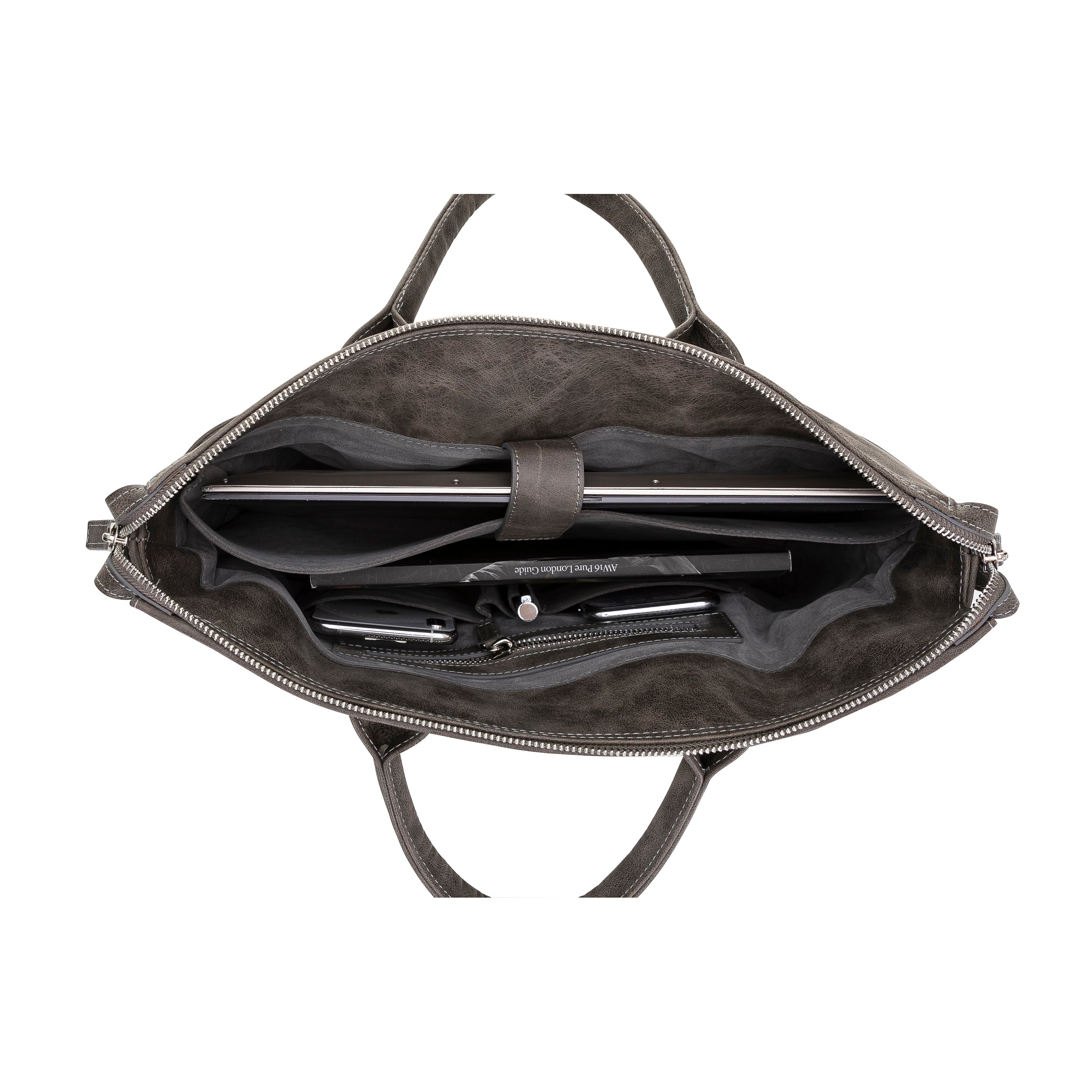 Wizard 14" Genuine Leather Business Briefcase / Laptop Case