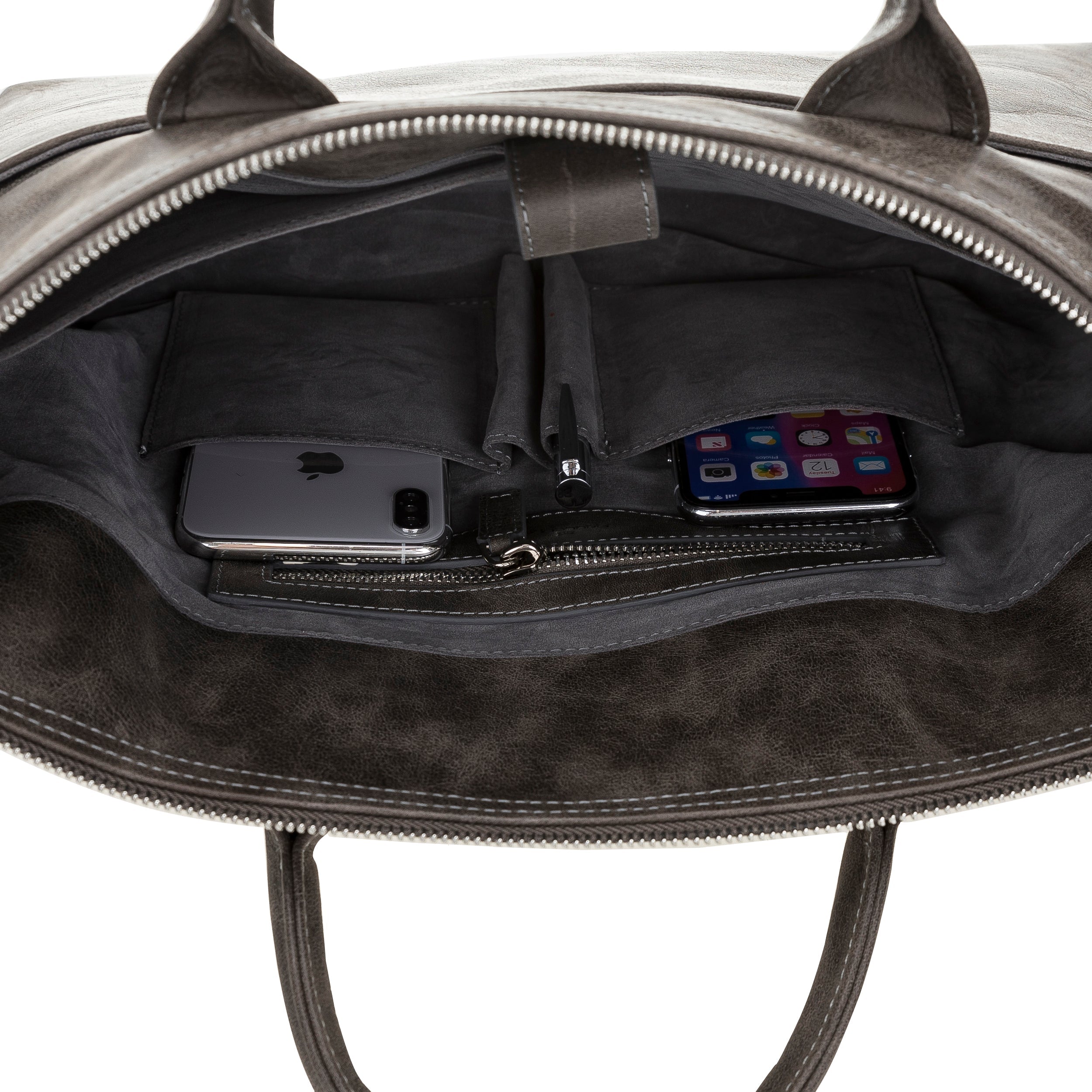 Wizard 14" Genuine Leather Business Briefcase / Laptop Case
