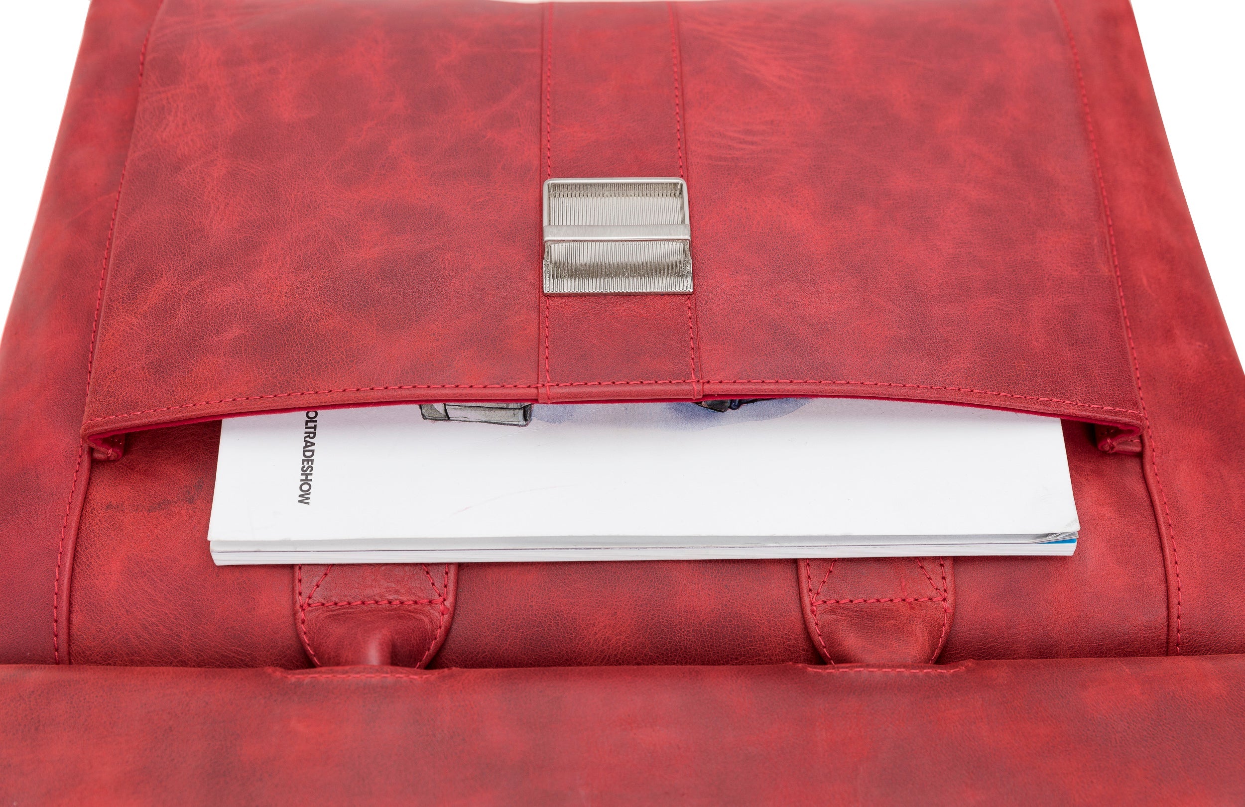 Wizard 14" Genuine Leather Business Briefcase / Laptop Case