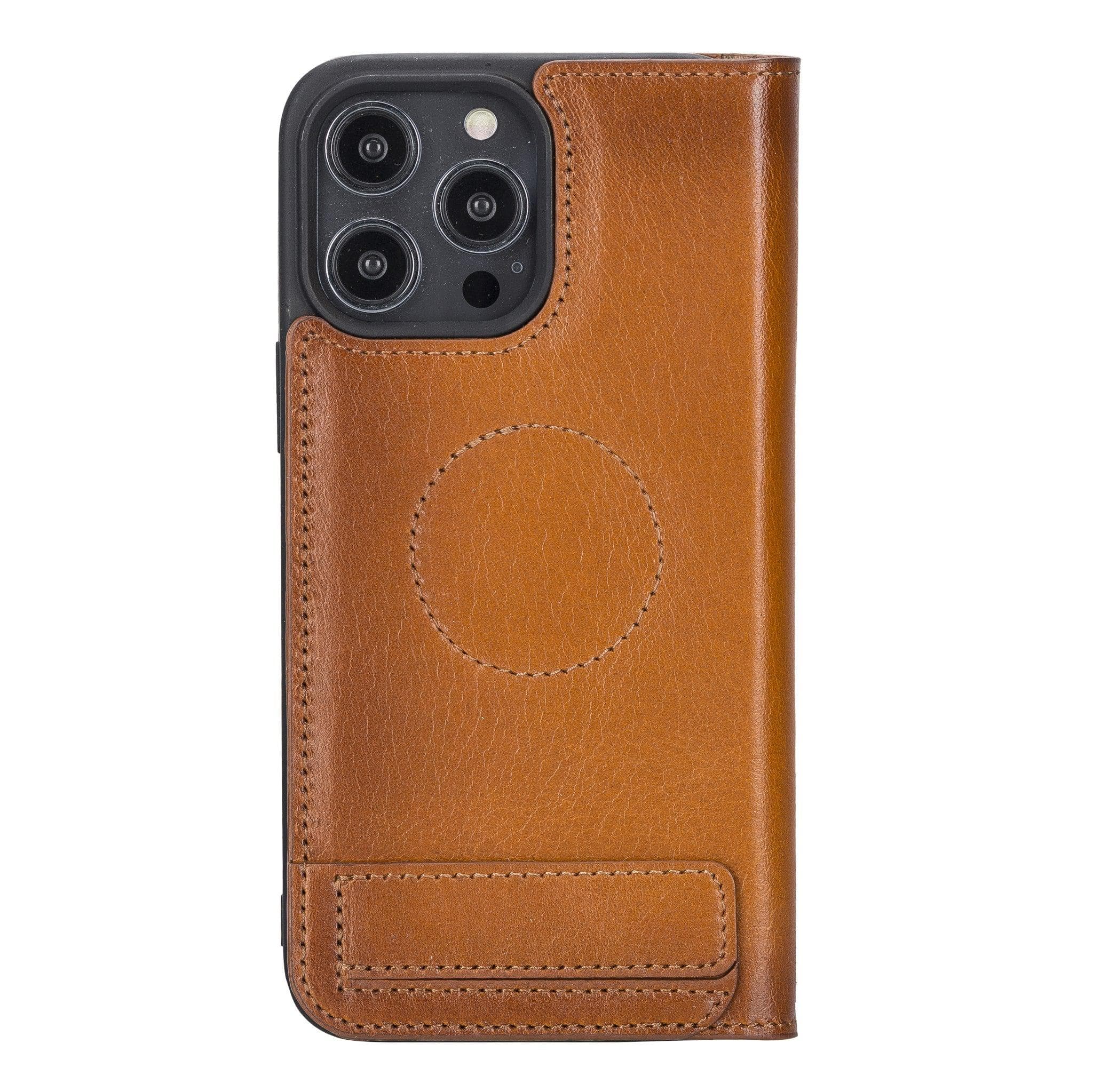 Étui portefeuille fin en cuir véritable Brookscase pour iPhone 14 Pro Max (6,7")