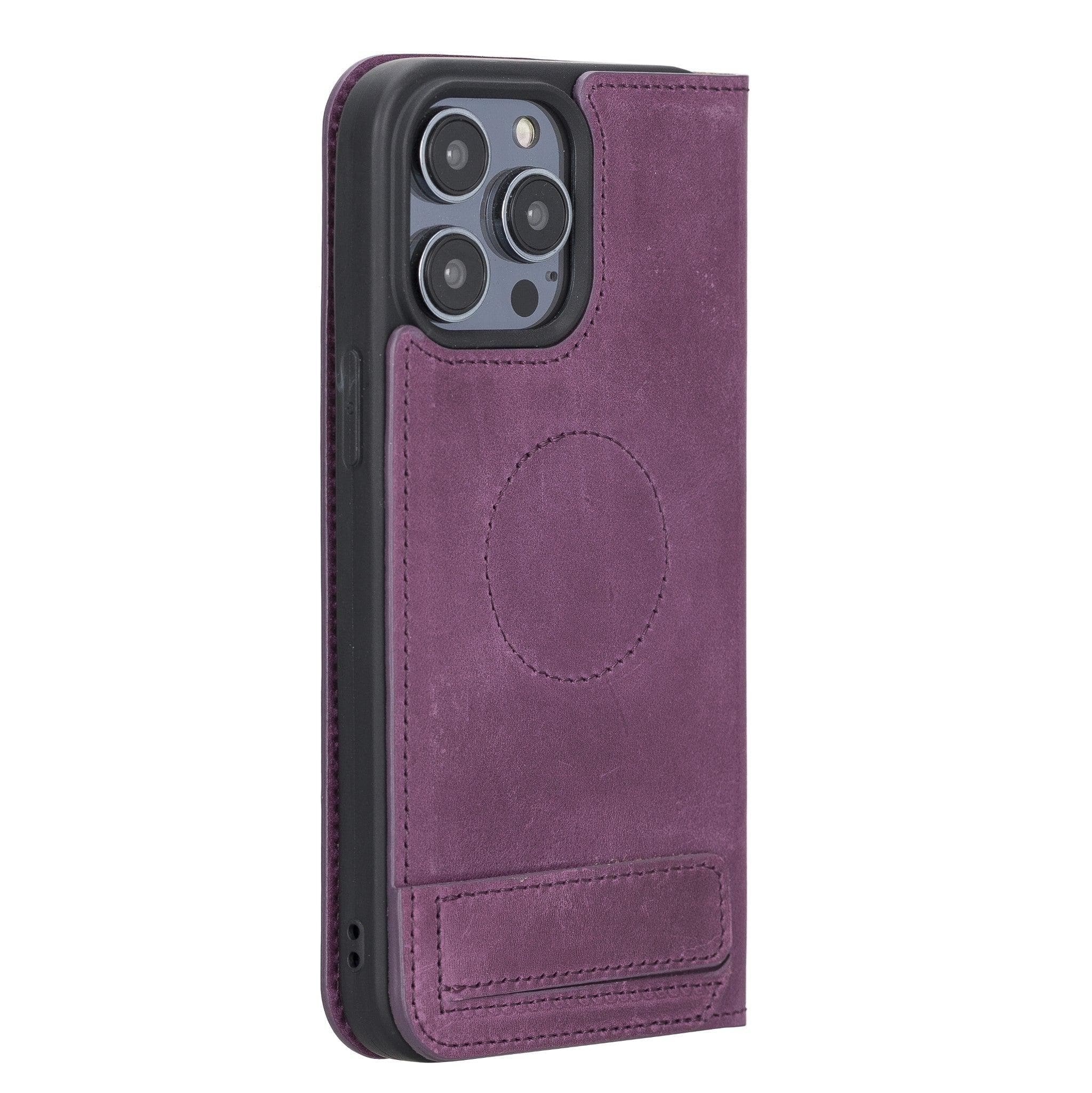 Étui portefeuille fin en cuir véritable Brookscase pour iPhone 14 Pro Max (6,7")