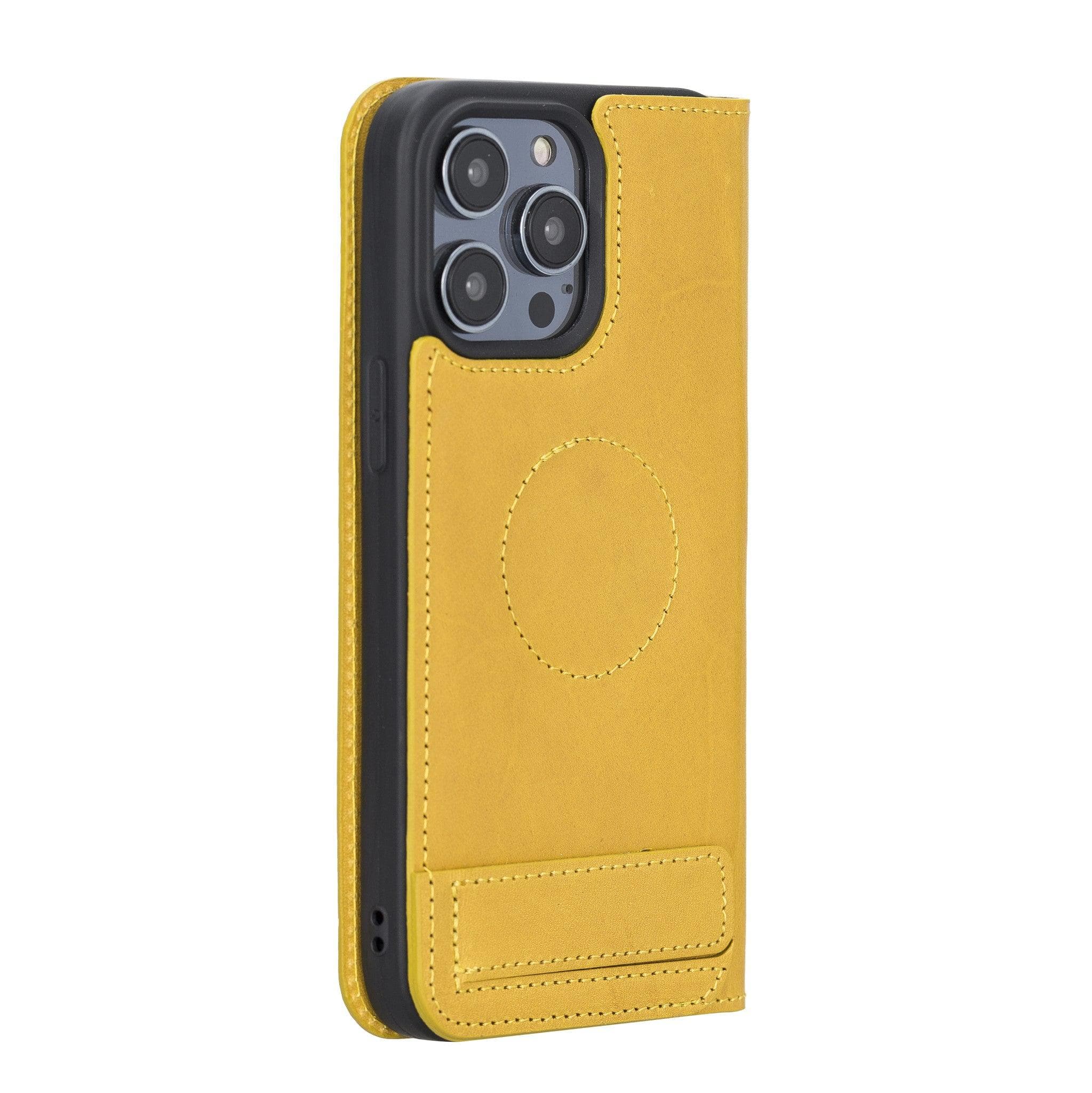 Étui portefeuille fin en cuir véritable Brookscase pour iPhone 14 Pro Max (6,7")