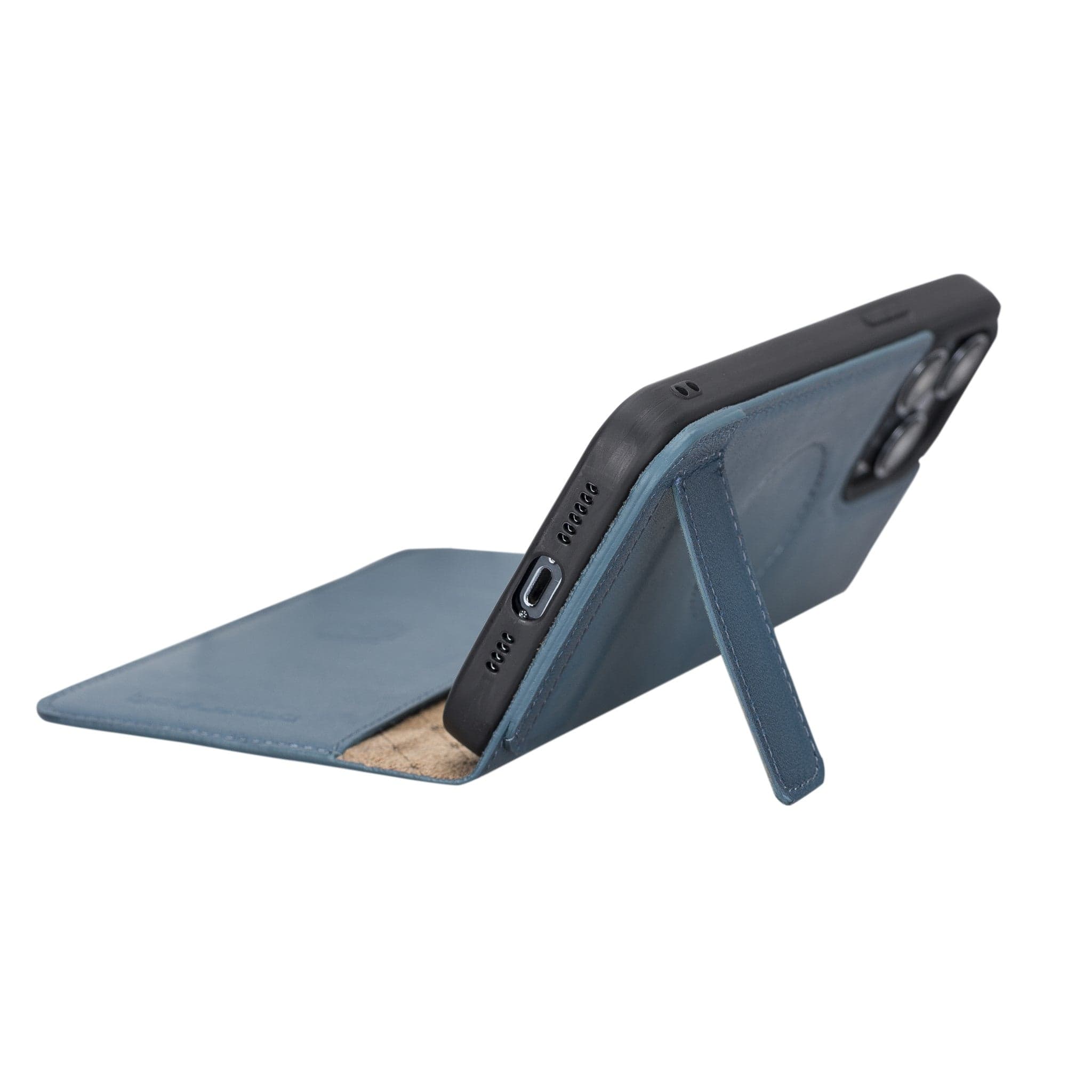 Étui portefeuille fin en cuir véritable Brookscase pour iPhone 14 Pro Max (6,7")