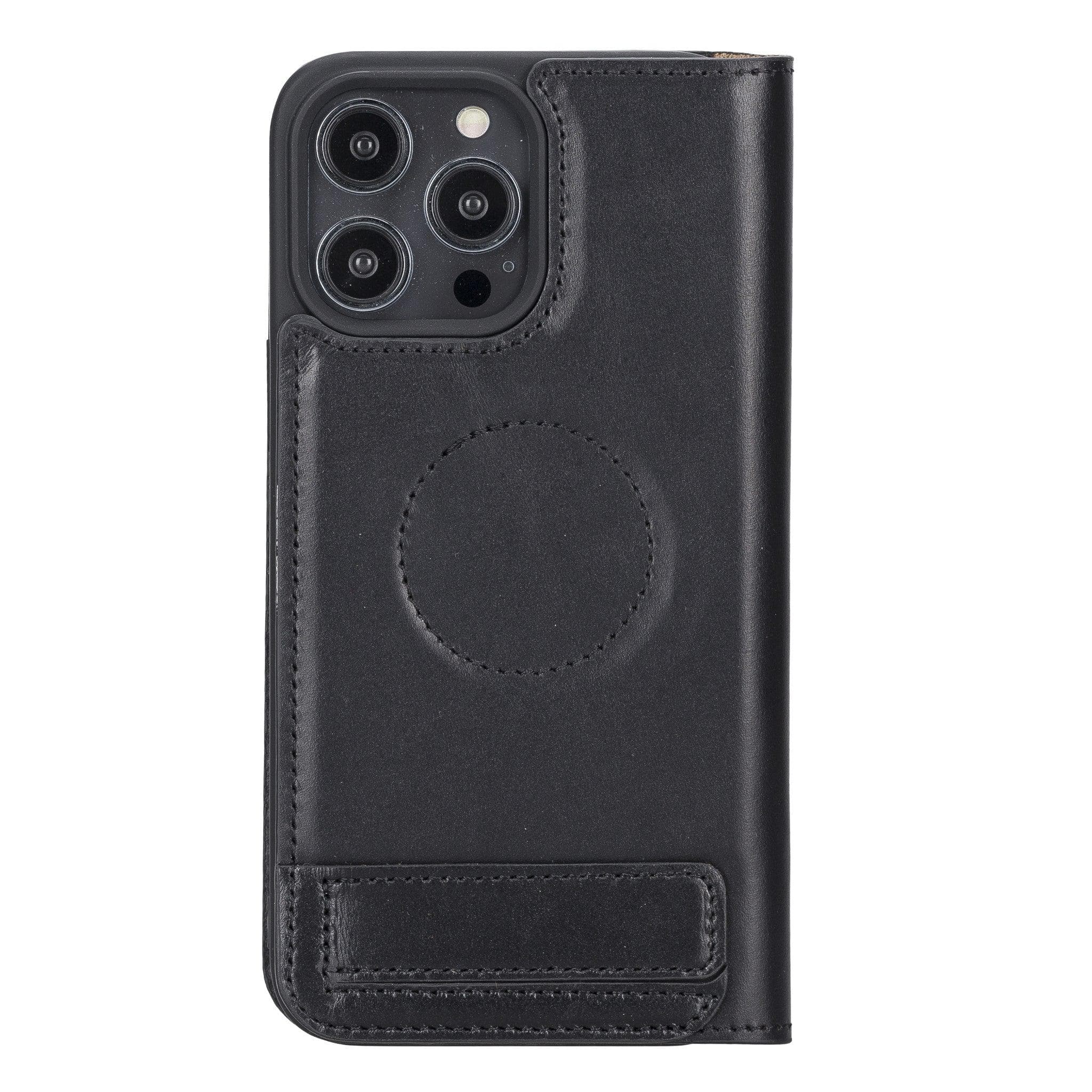 Étui portefeuille fin en cuir véritable Brookscase pour iPhone 14 Pro Max (6,7")