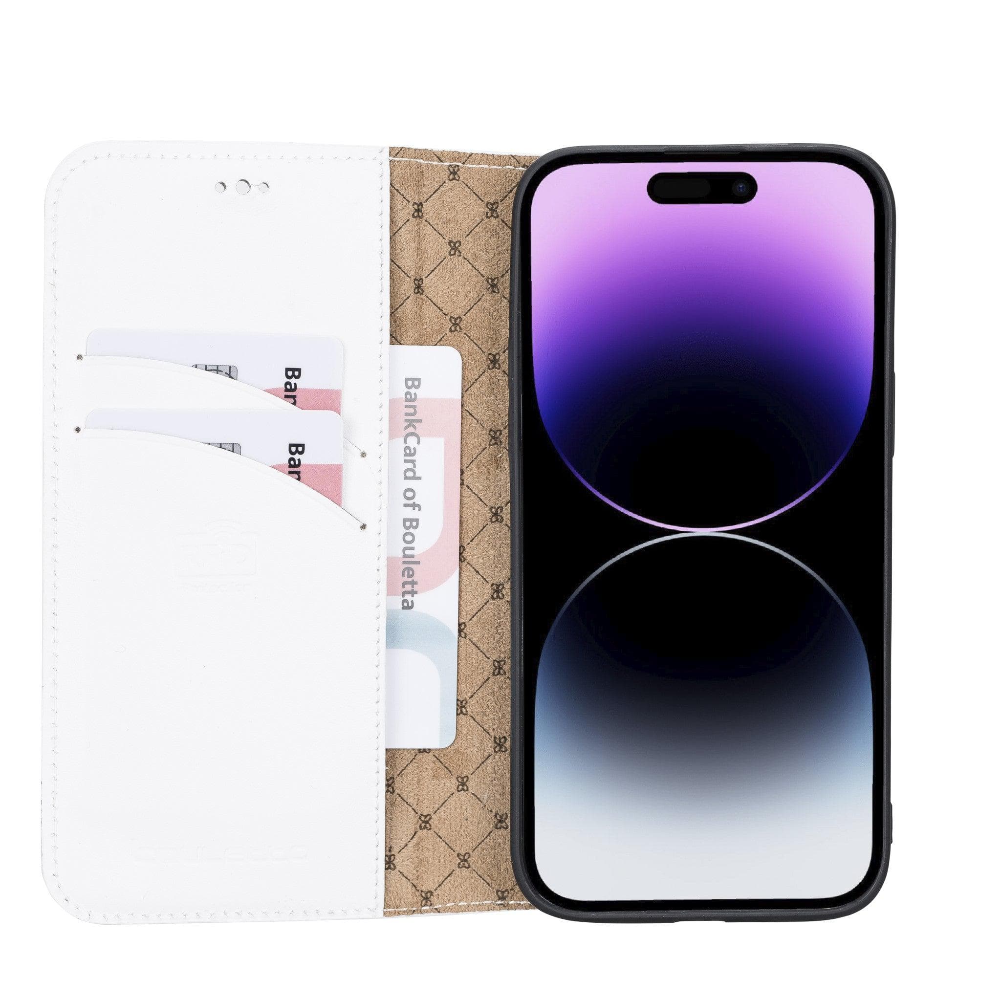 Étui portefeuille fin en cuir véritable Brookscase pour iPhone 14 Pro Max (6,7")