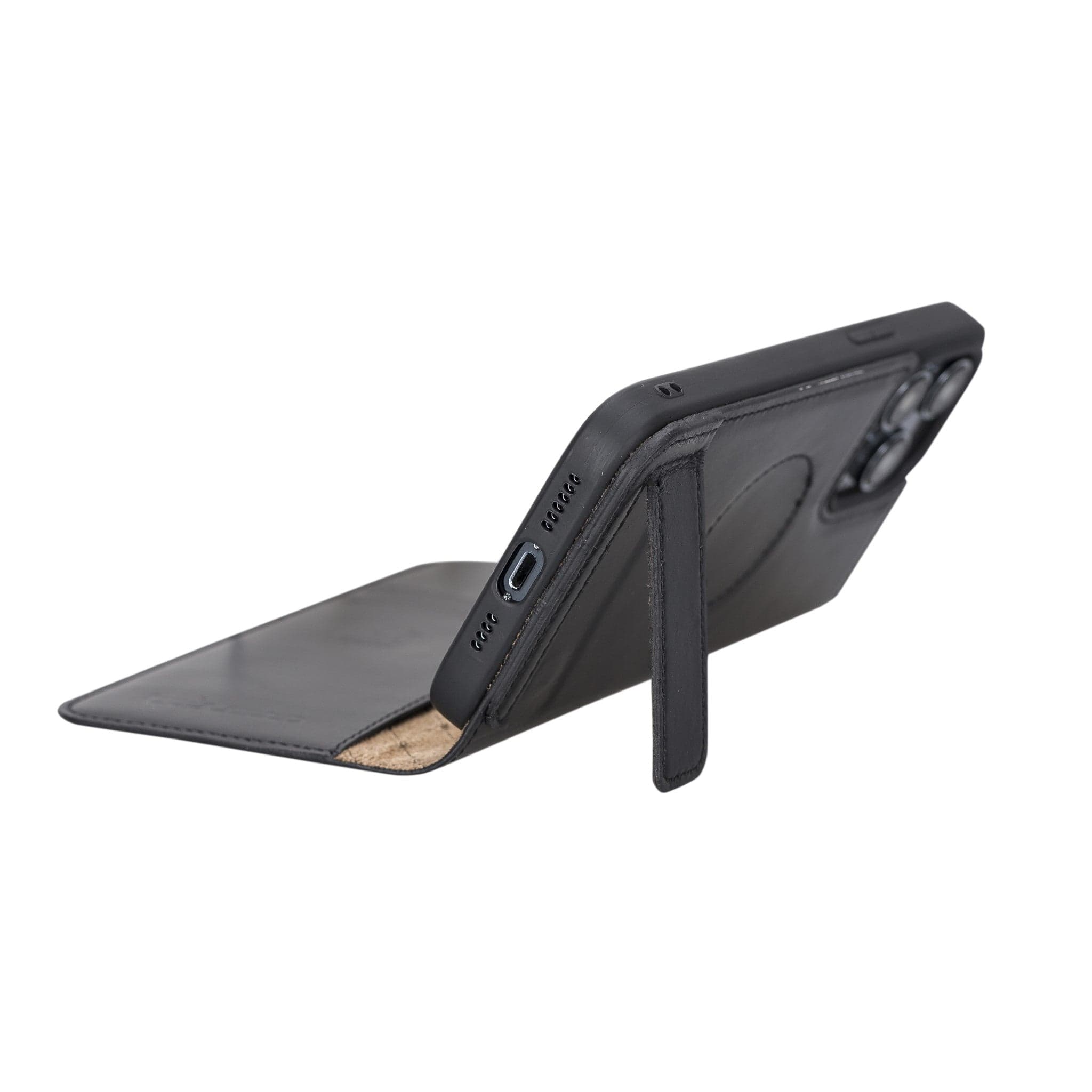 Étui portefeuille fin en cuir véritable Brookscase pour iPhone 14 Pro Max (6,7")