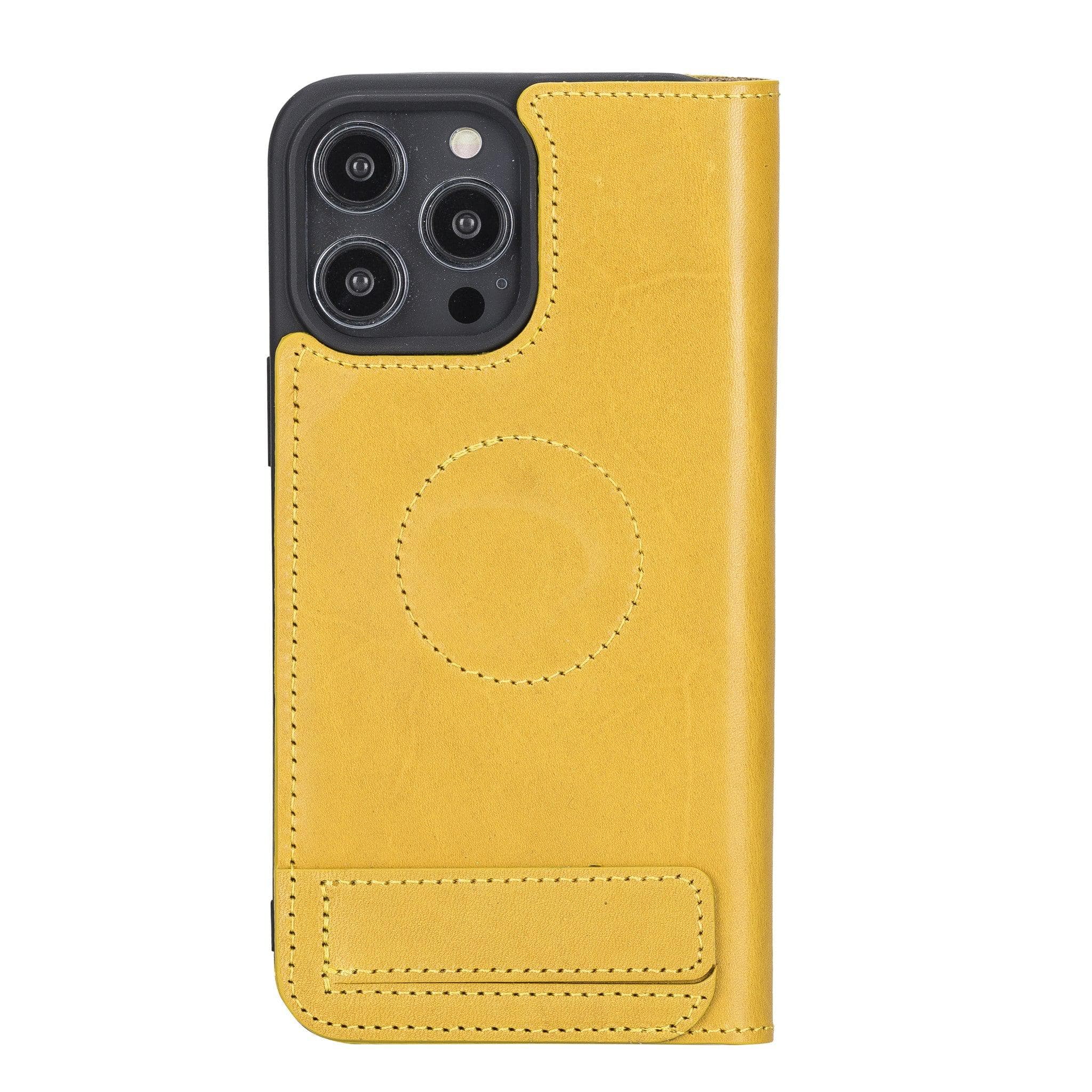 Étui portefeuille fin en cuir véritable Brookscase pour iPhone 14 Pro Max (6,7")