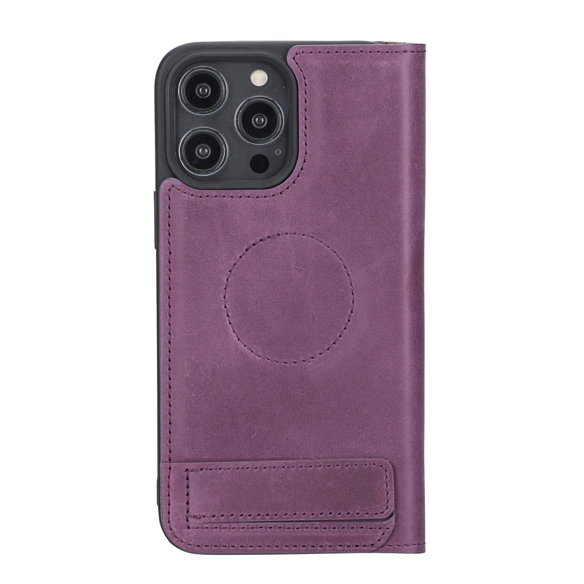 Étui portefeuille fin en cuir véritable Brookscase pour iPhone 14 Pro Max (6,7")