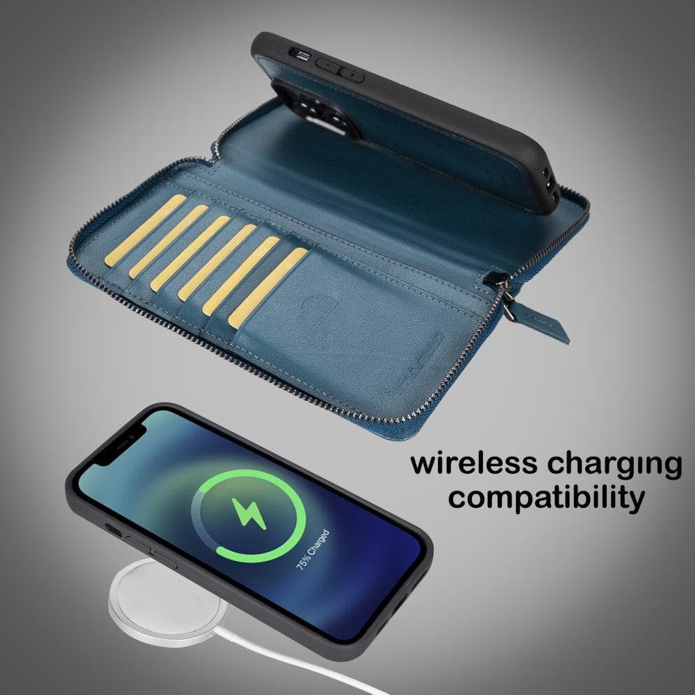 Étui portefeuille en cuir détachable et zippé pour iPhone 14 Pro Max (6,7") Pouch Magic